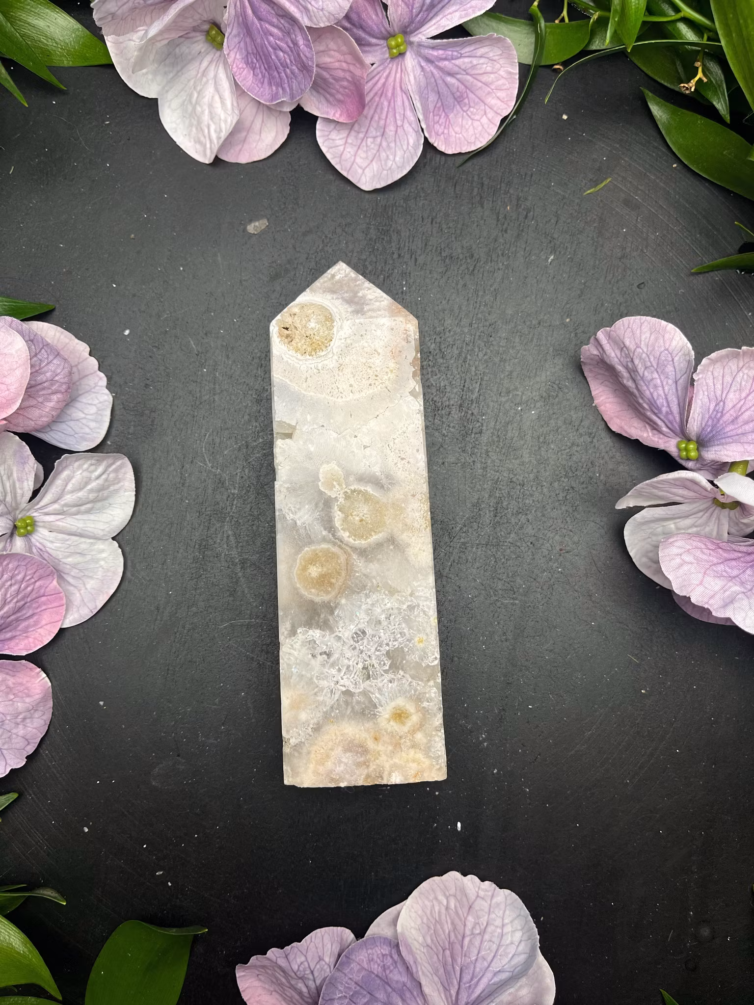 Rosa blomsteragat spets  #2