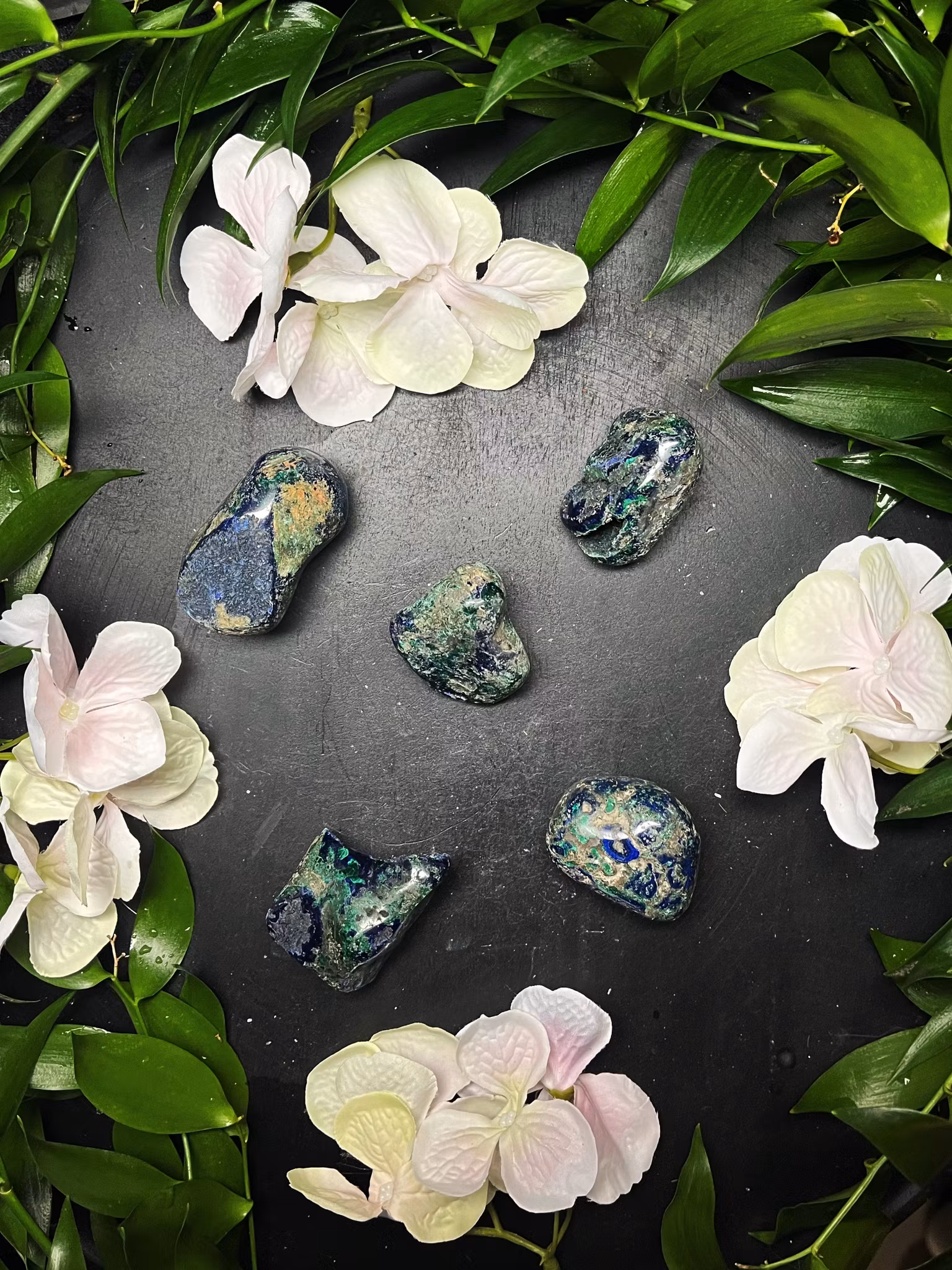 Azurit/malakit, trumlad