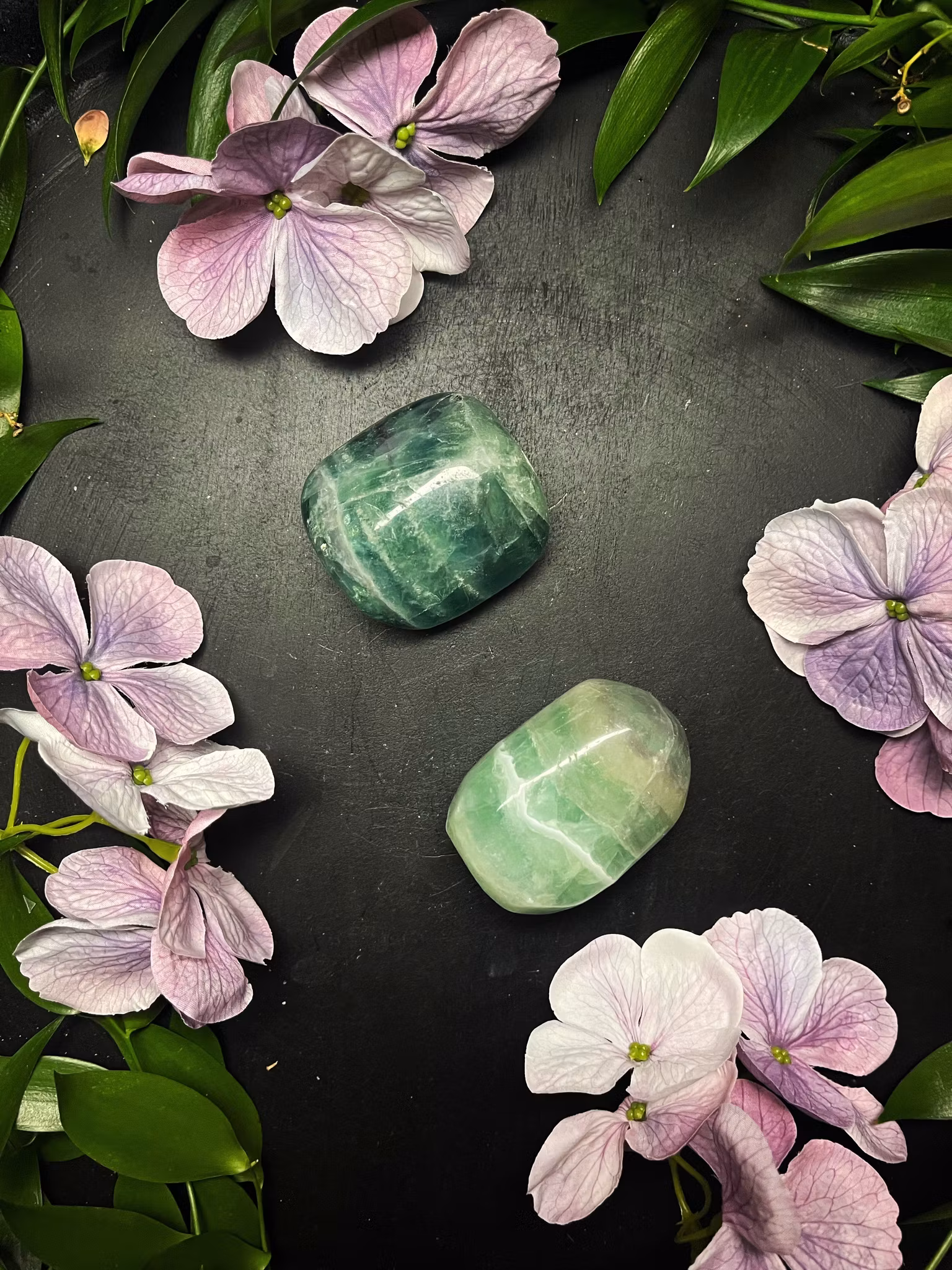 Polerad stor Fluorit bumling