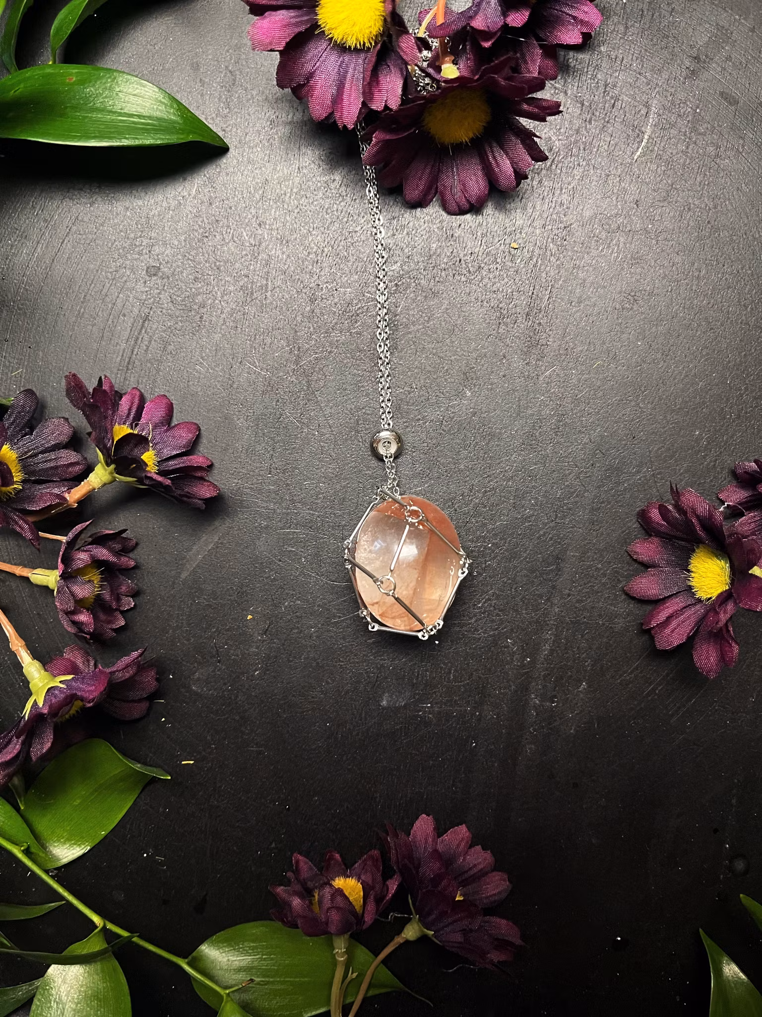 Halsband, Med Stenbur Silver