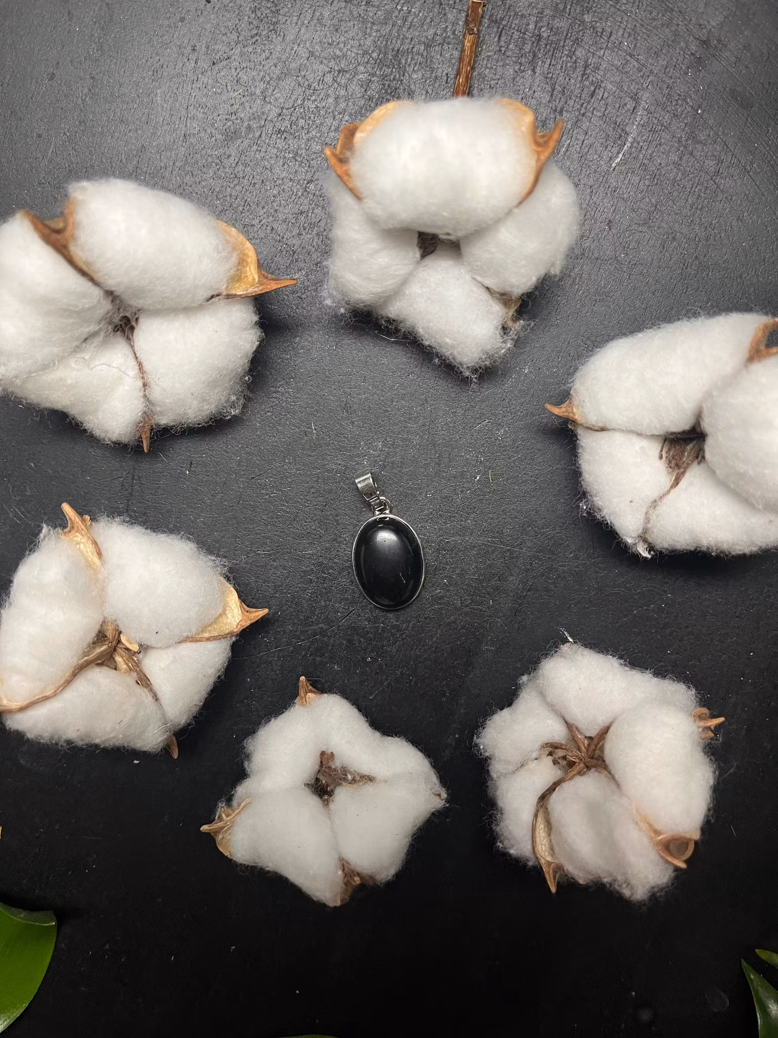 Svart Obsidian hänge