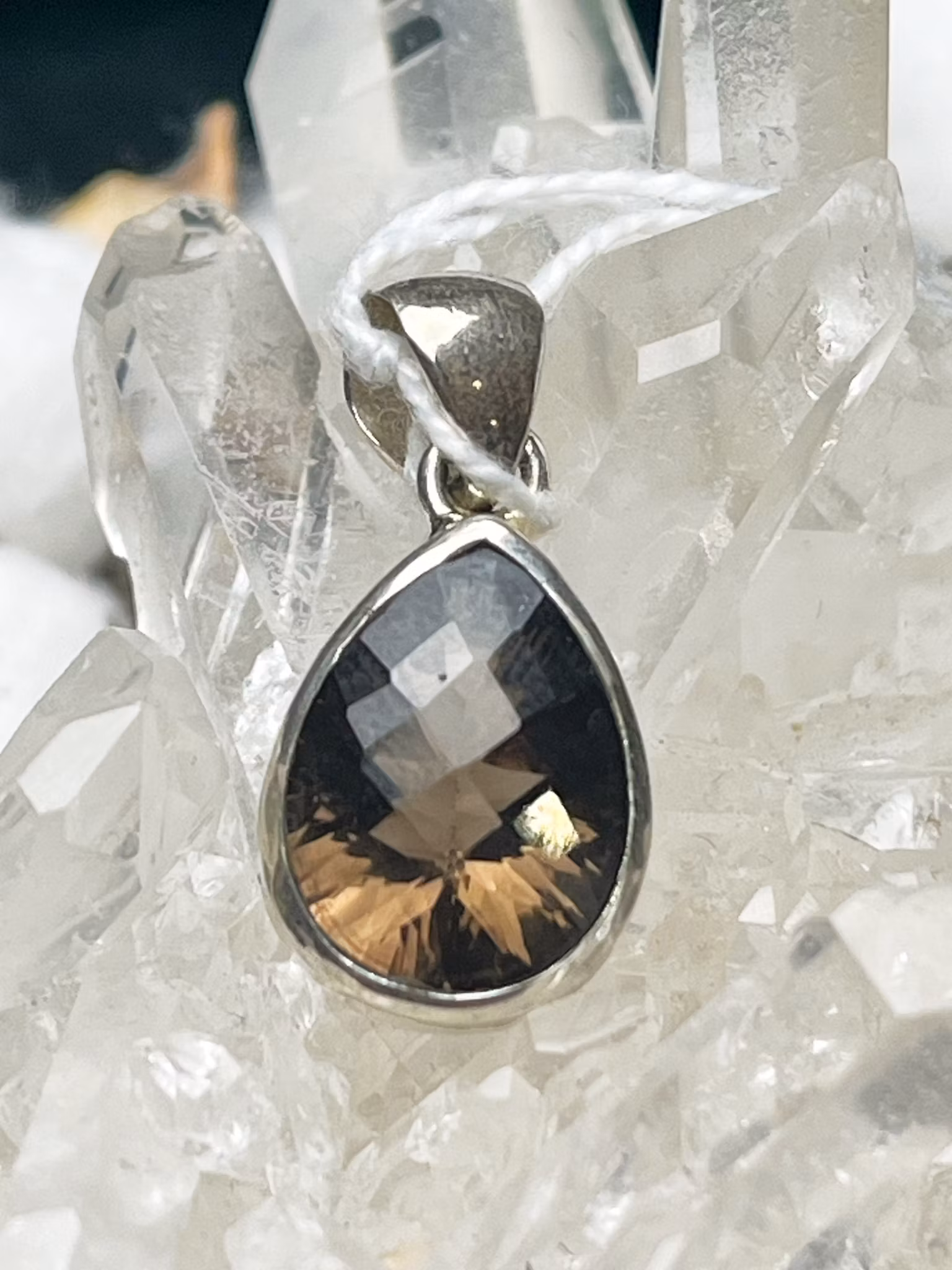 Rökkvarts hänge sterling silver B