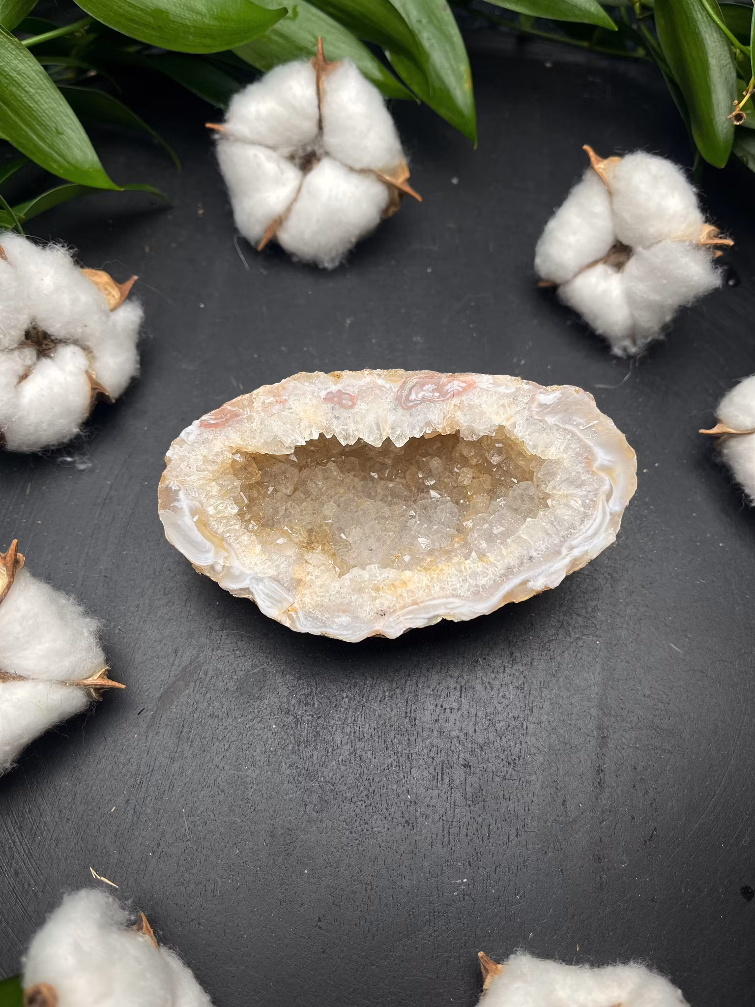 Agat geod med druzy C