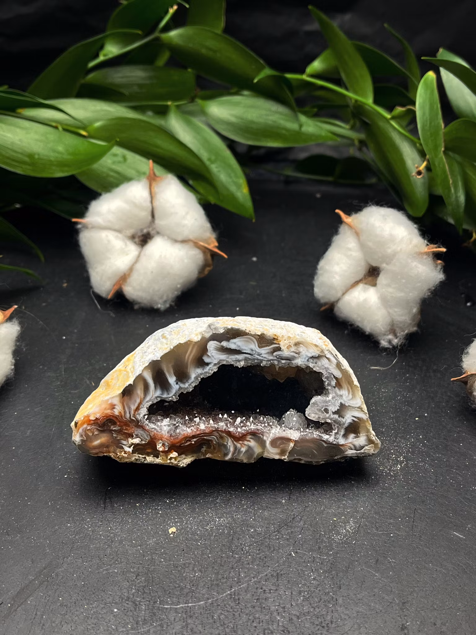 Agat geod med druzy G