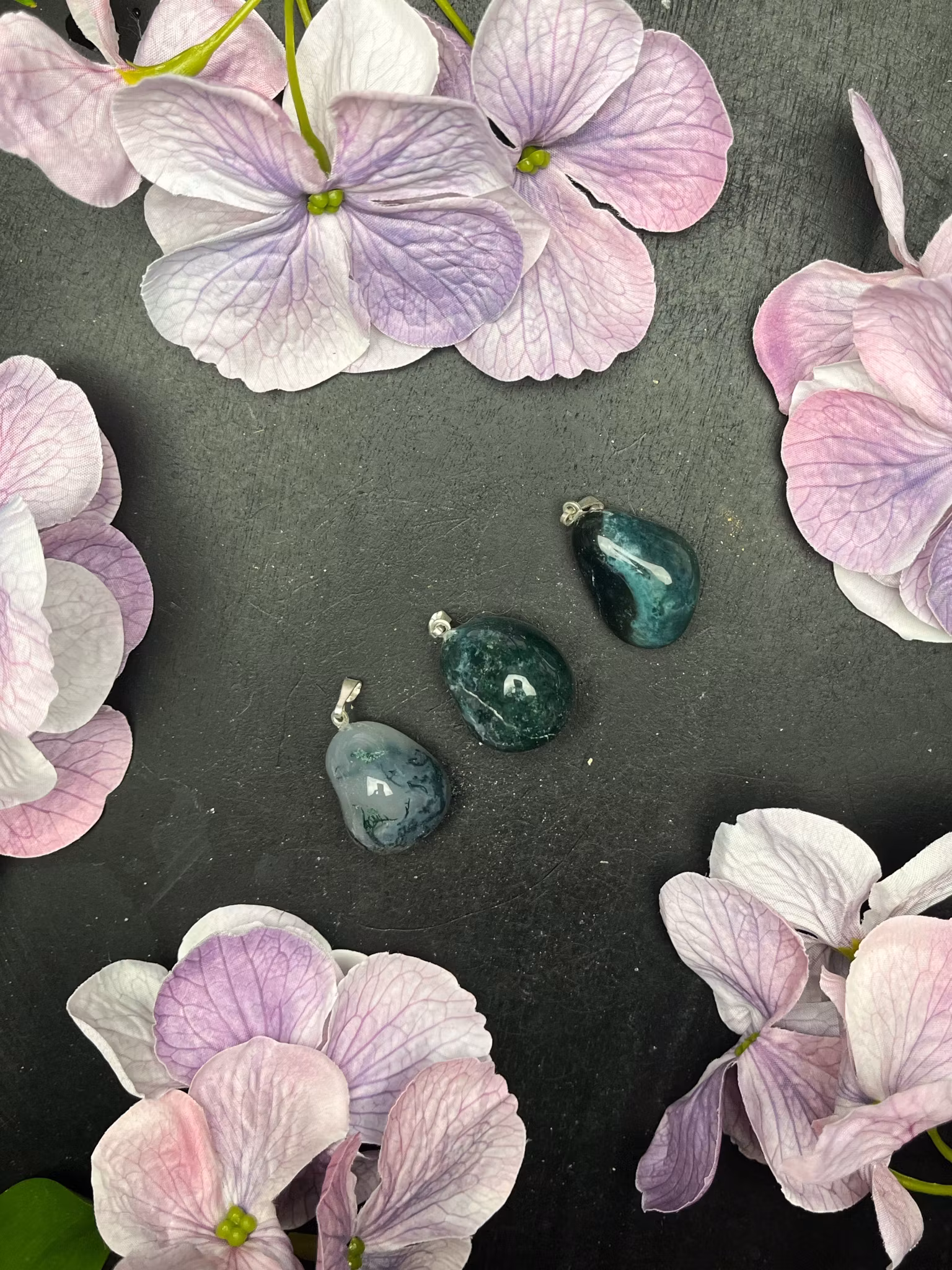 Moss agat hänge Nuggets