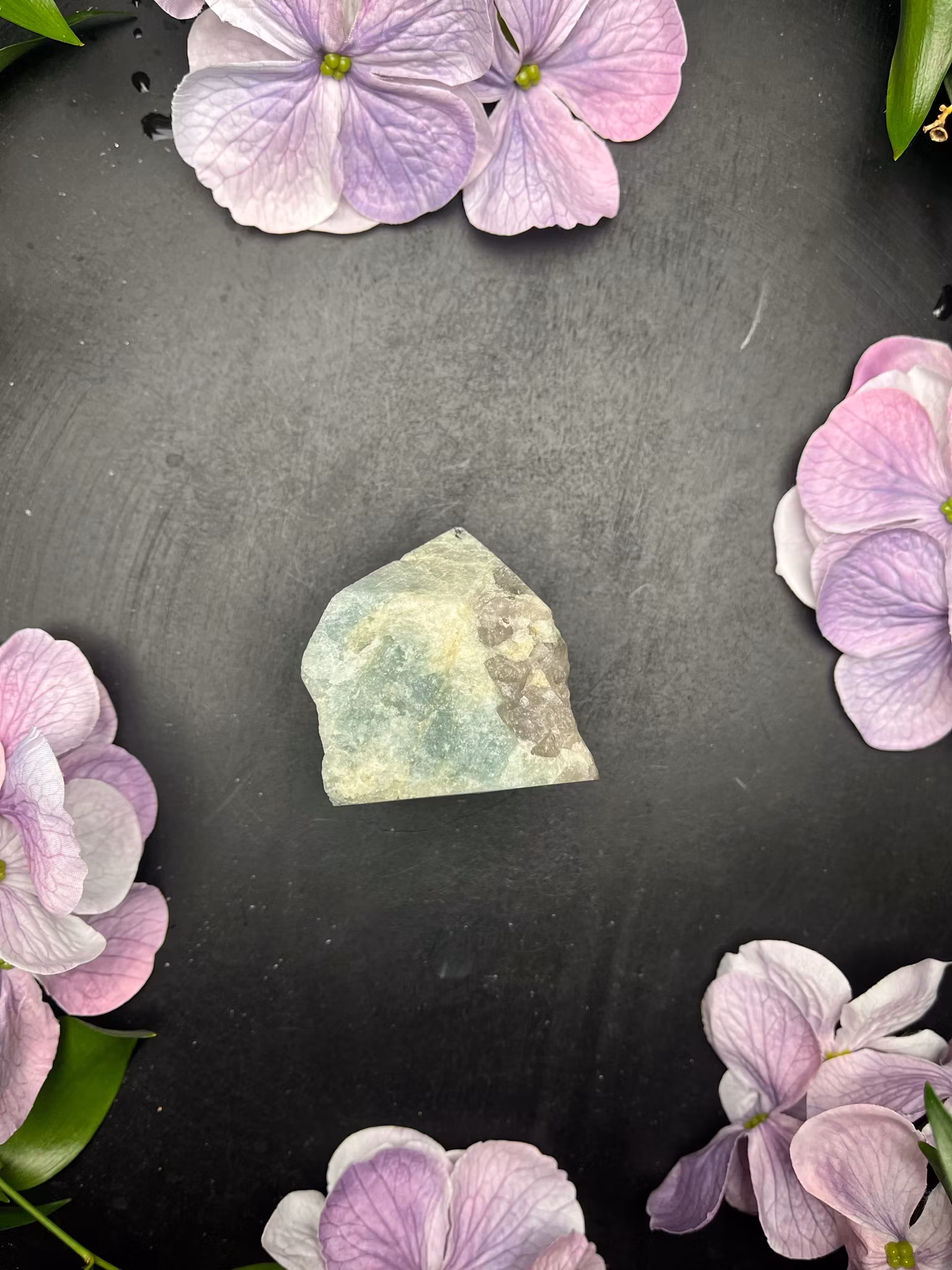 Akvamarin, rå spets