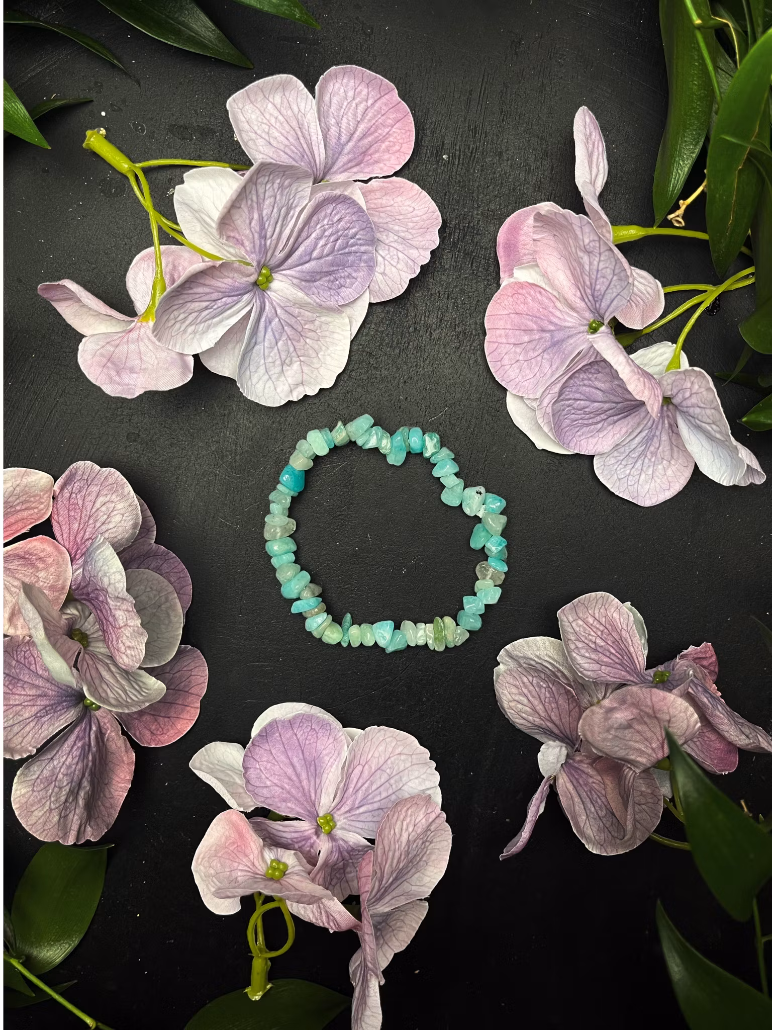 Amazonit , Armband Chips