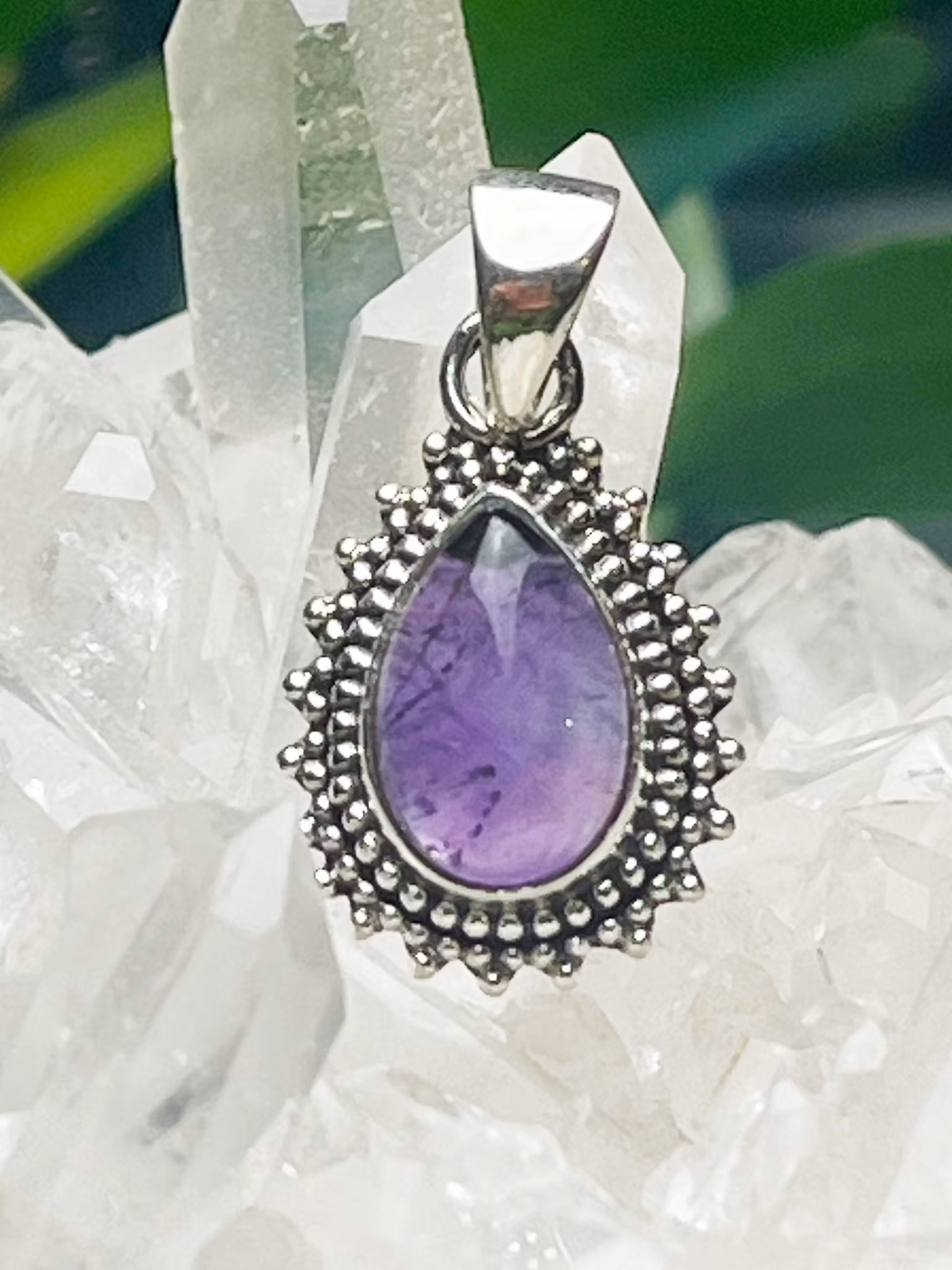 ametist hänge i  sterling silver