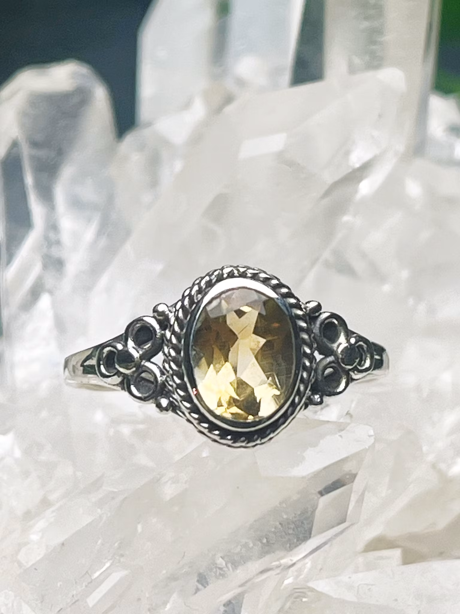 Citrin ring i sterling silver stl 9