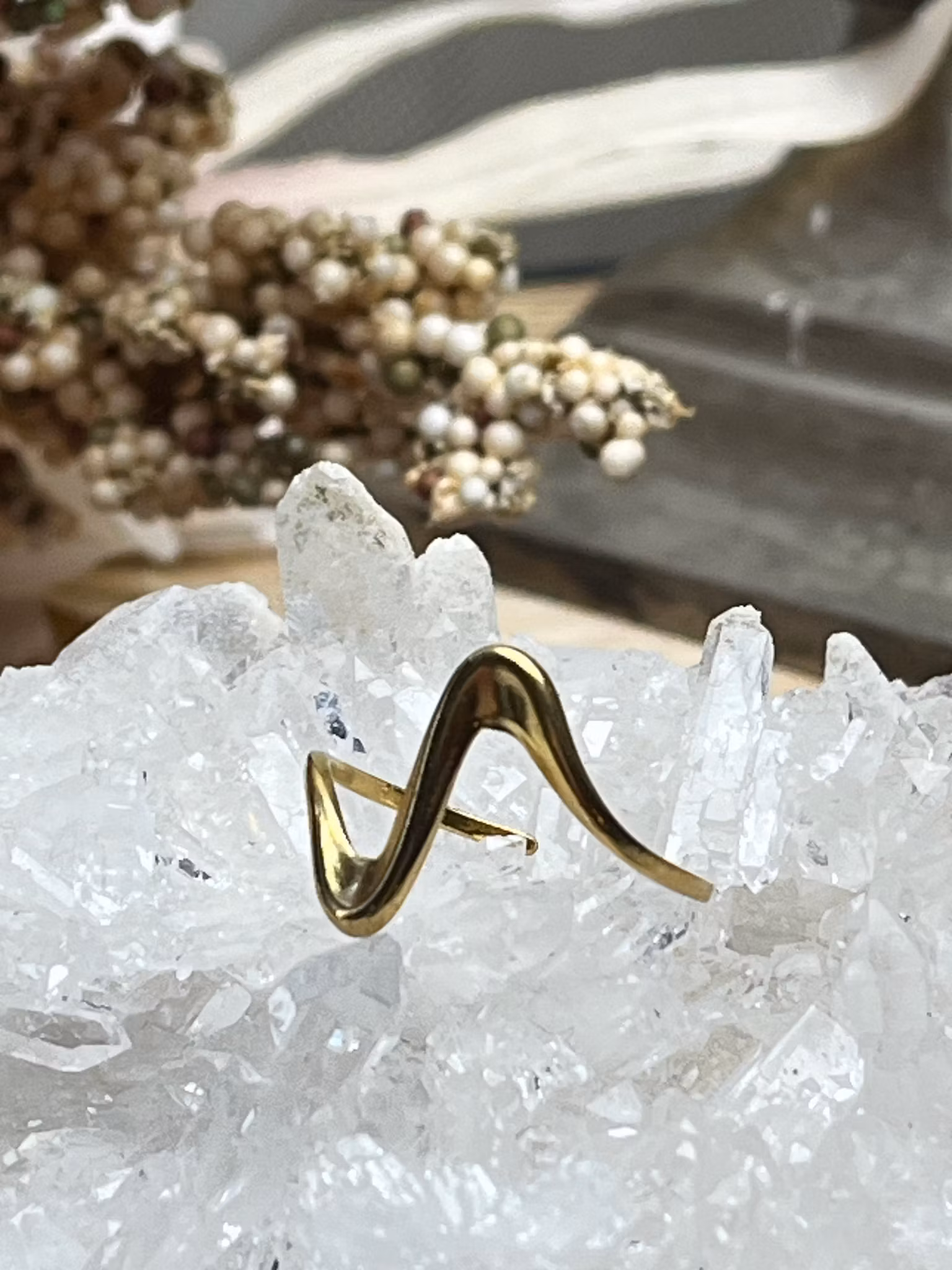 Justerbar ring i rostfritt stål våg