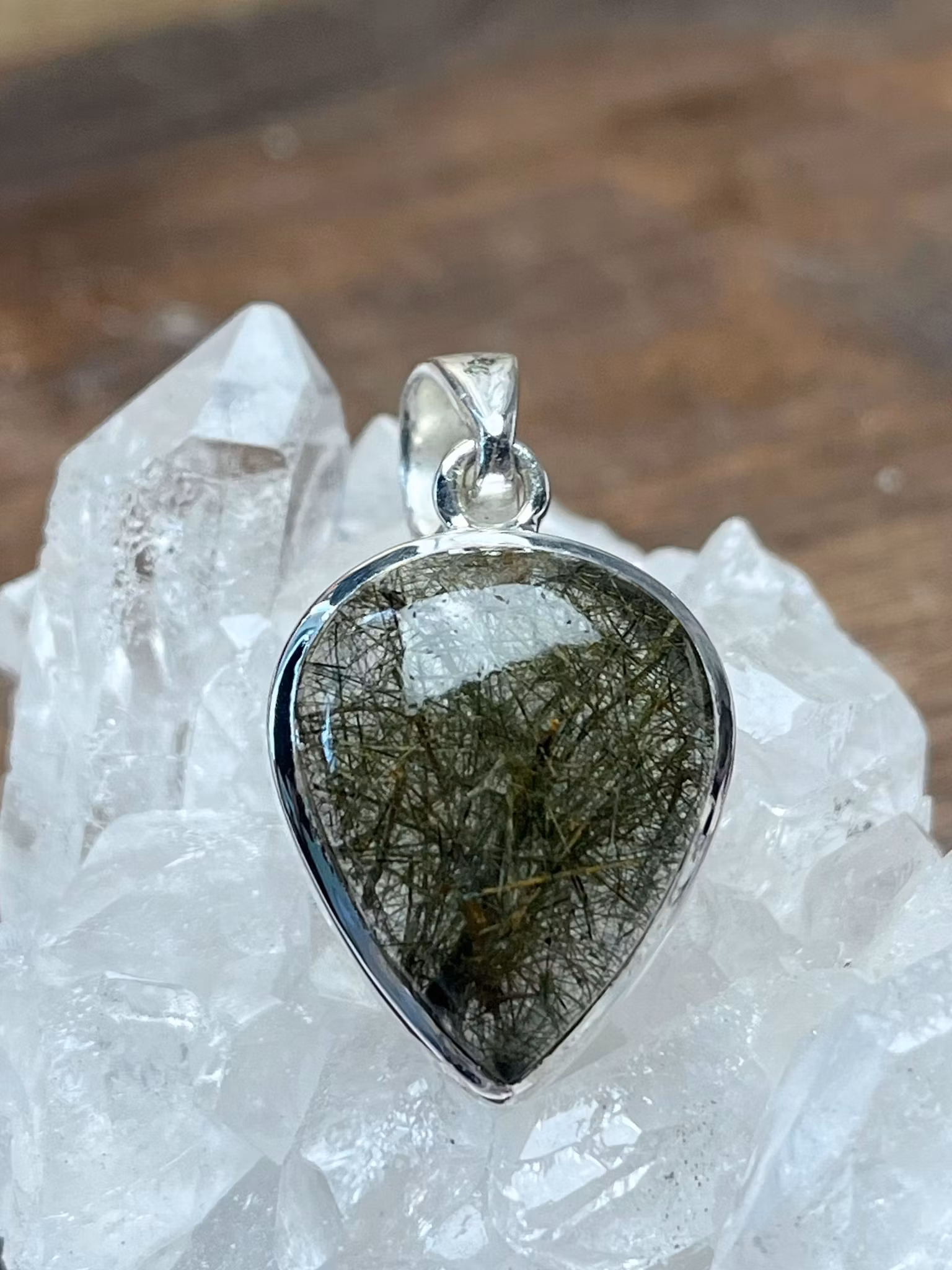 Rutilkvarts hänge sterling silver