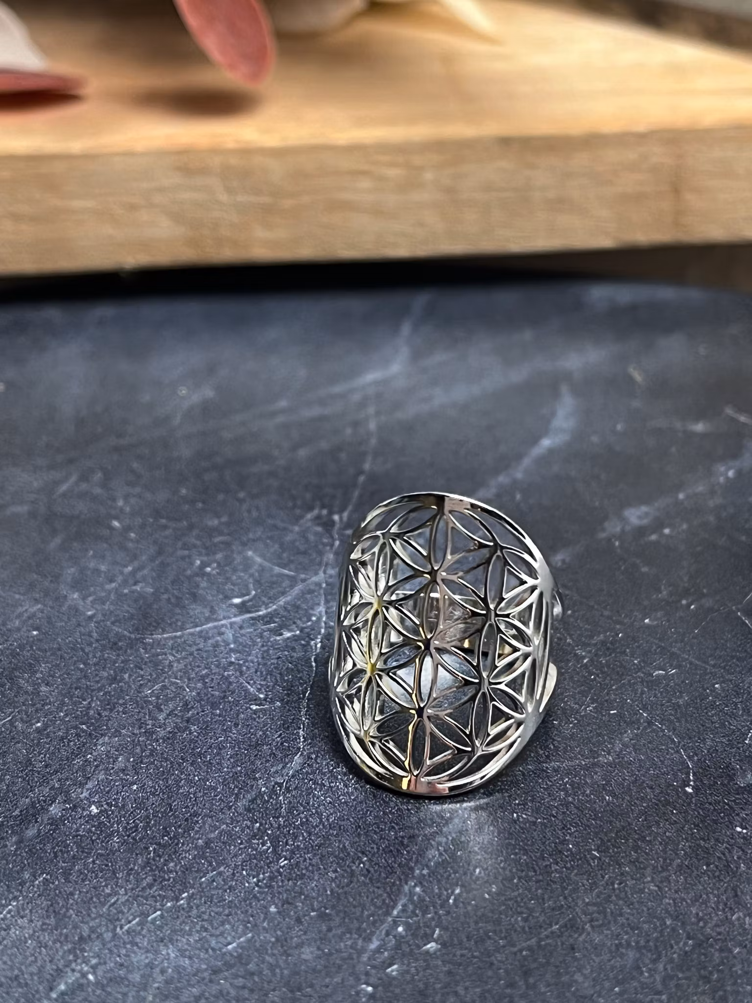 Justerbar ring i rostfritt stål  ”silver”