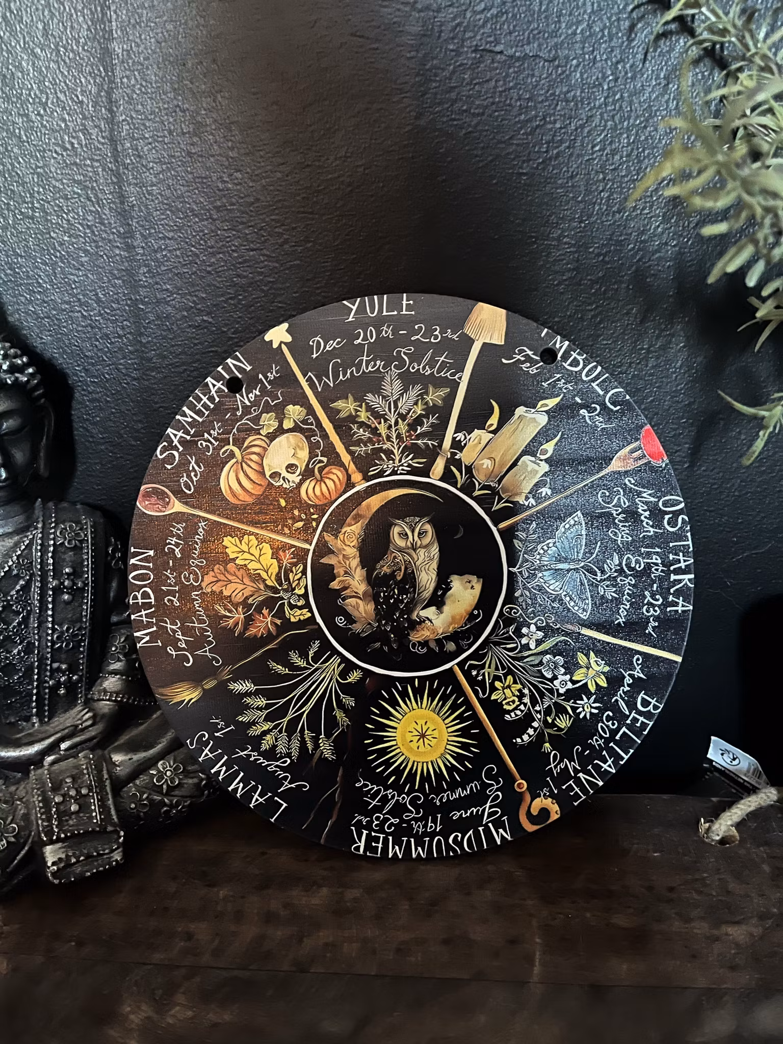 Väggdekoration häxans årshjul