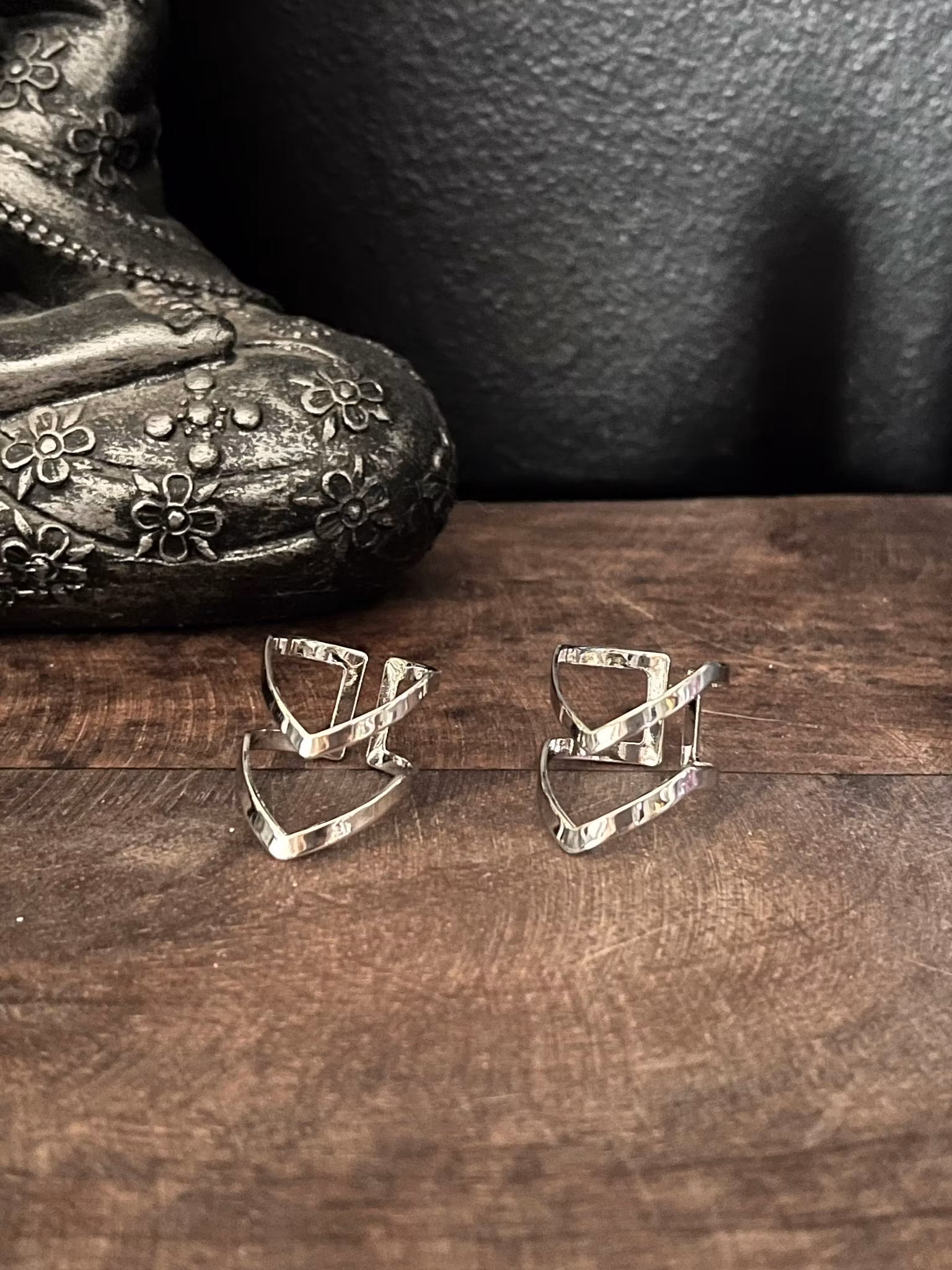 Justerbar ring i rostfritt stål silver 2 st