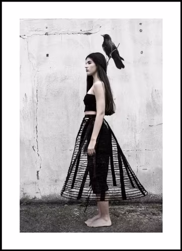 ”One girl, one bird”