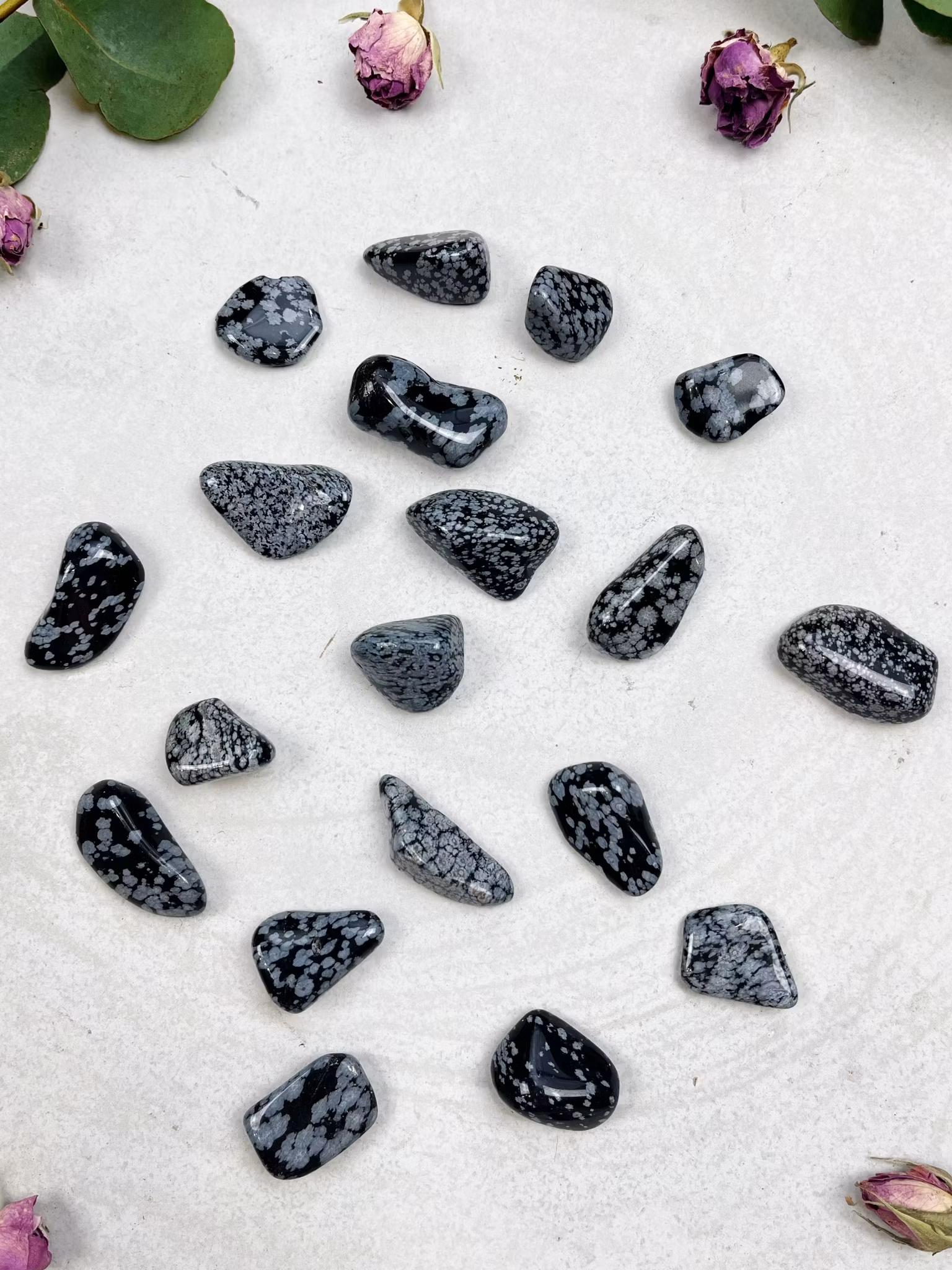 Obsidian, Snöflinge(trumlad)