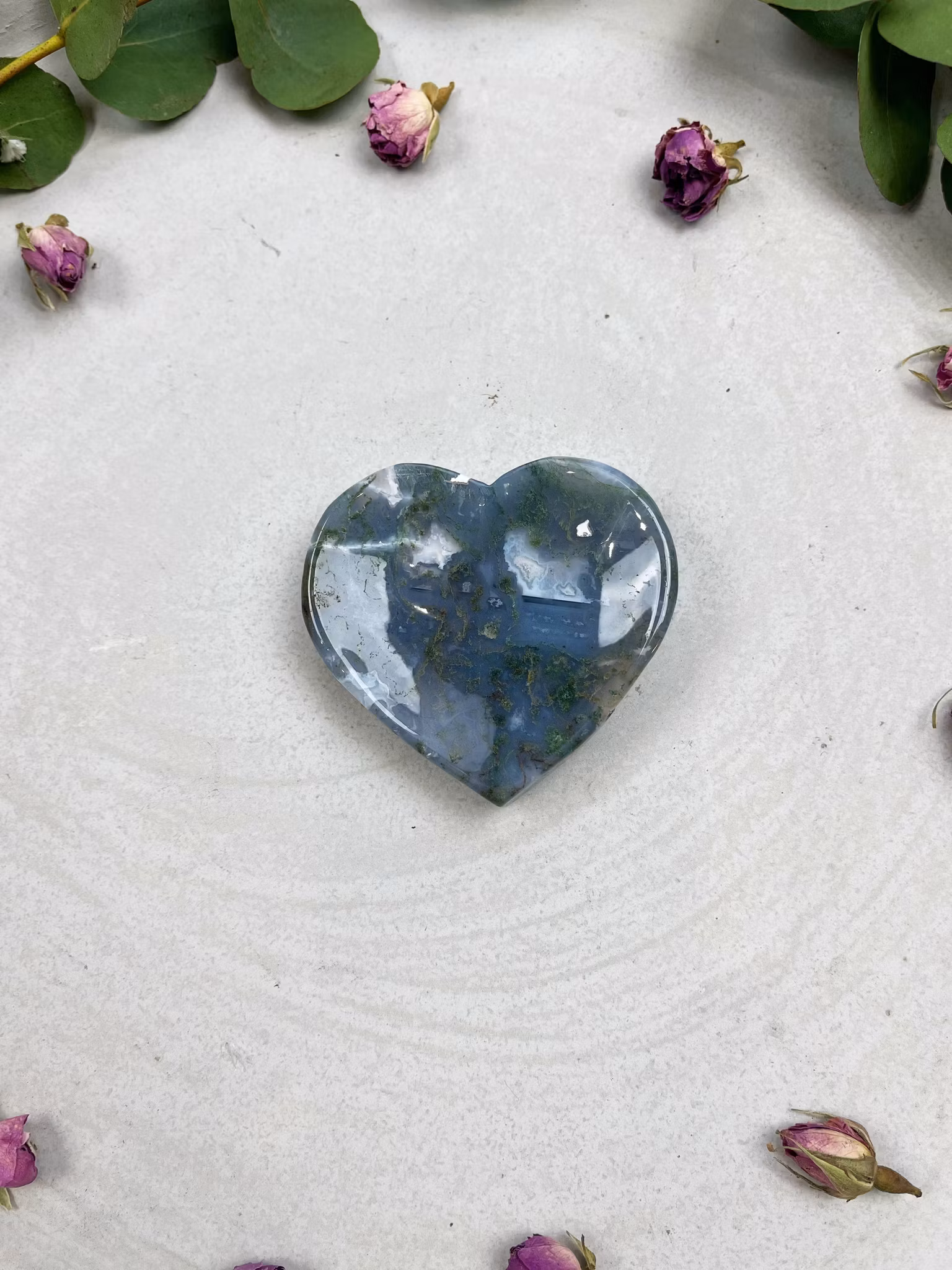 Agat, Moss Hjärtformad skål #3