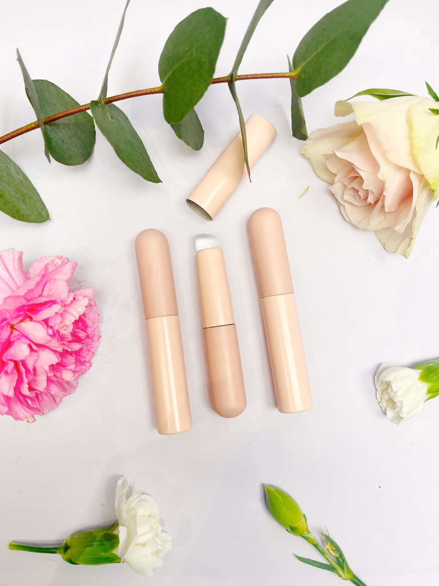 Sminkapplikator med Silikonhuvud ”I AM Flawless” (Rosa)