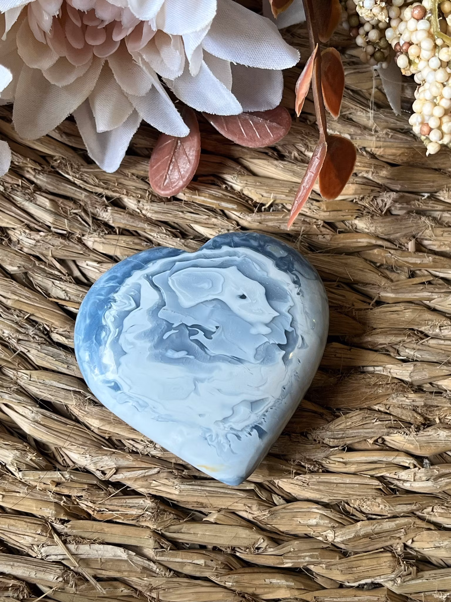 Blå opal hjärta #4