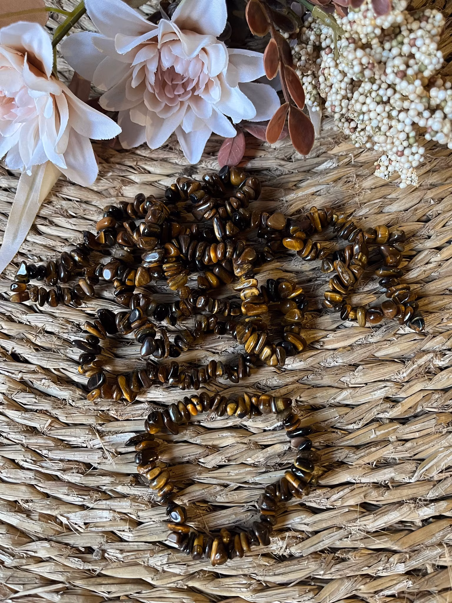 Tigeröga chips armband