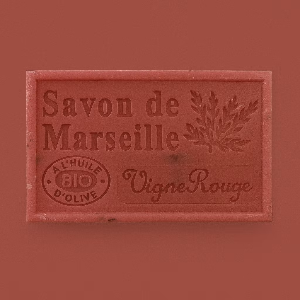 Marseille Olivtvål  Ekologisk Röd Vinranka
