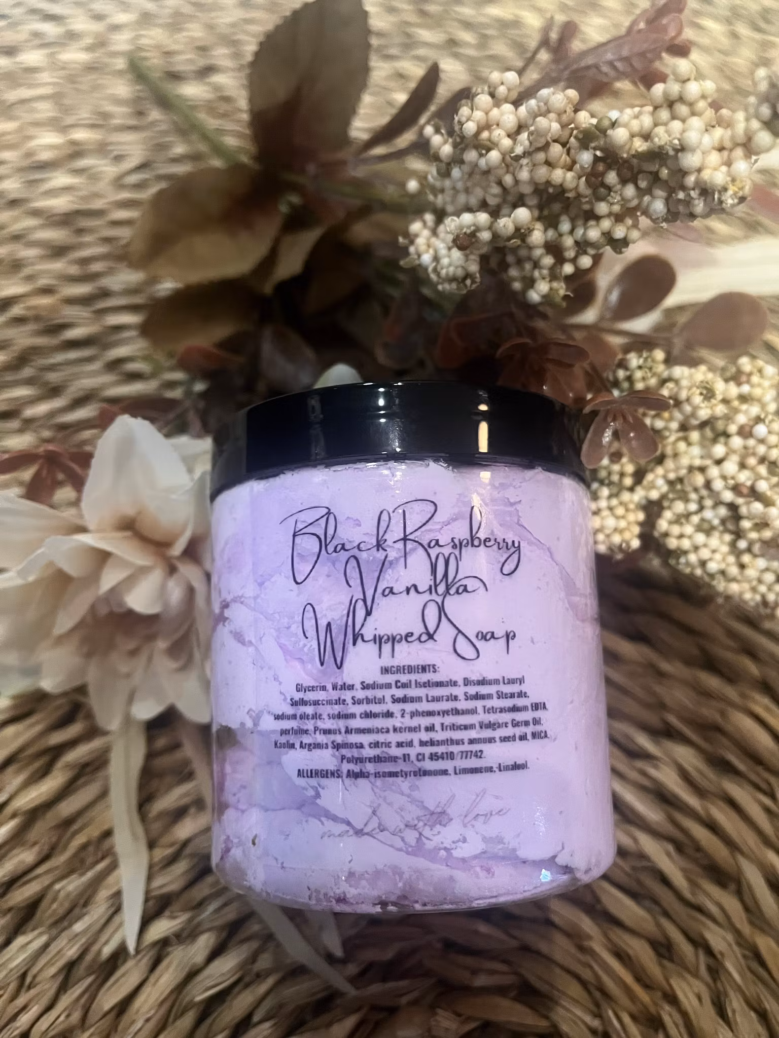 Black Raspberry & Vanilla – Whipped Soap · 200g