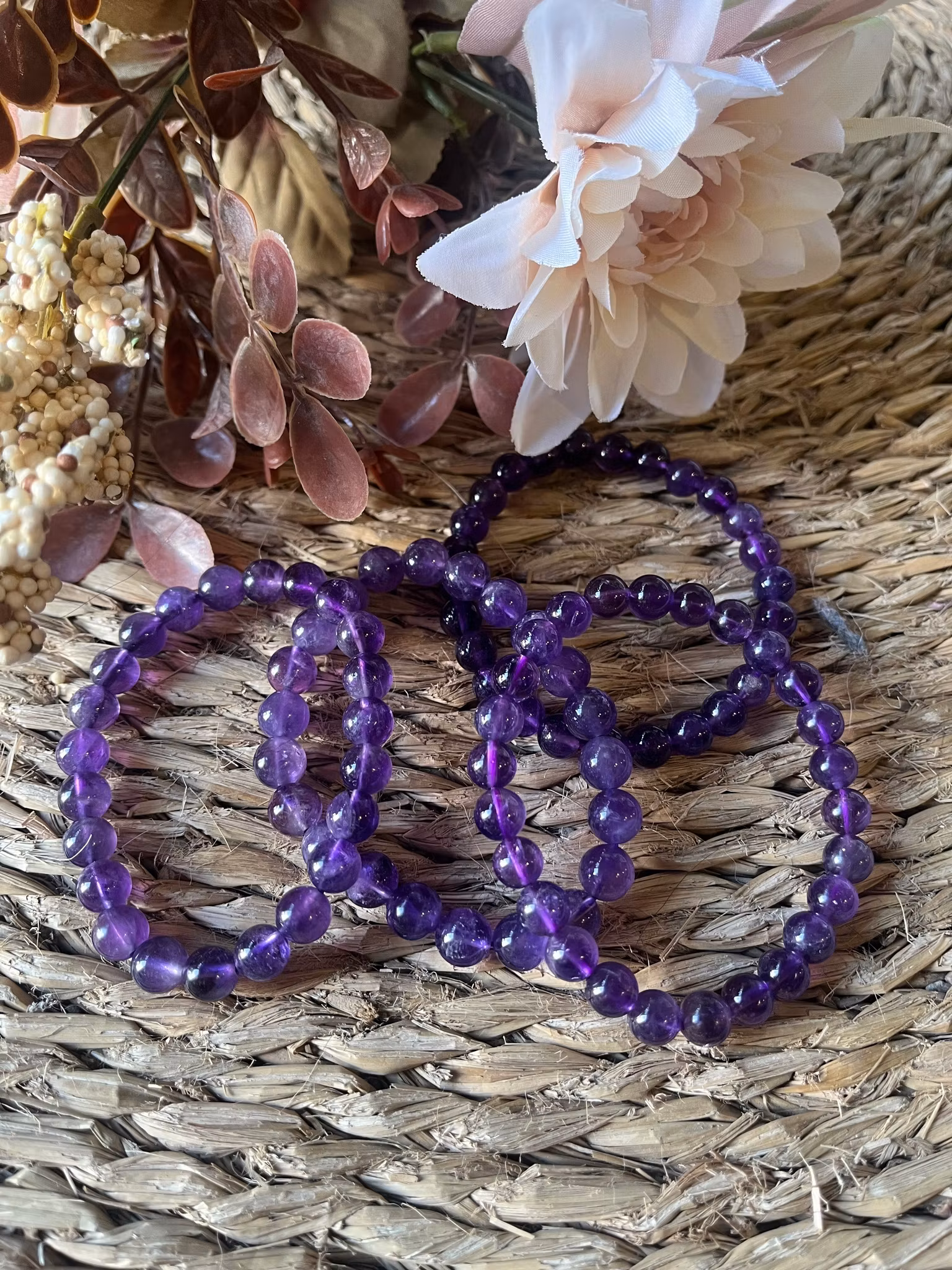 Ametist armband 8 mm