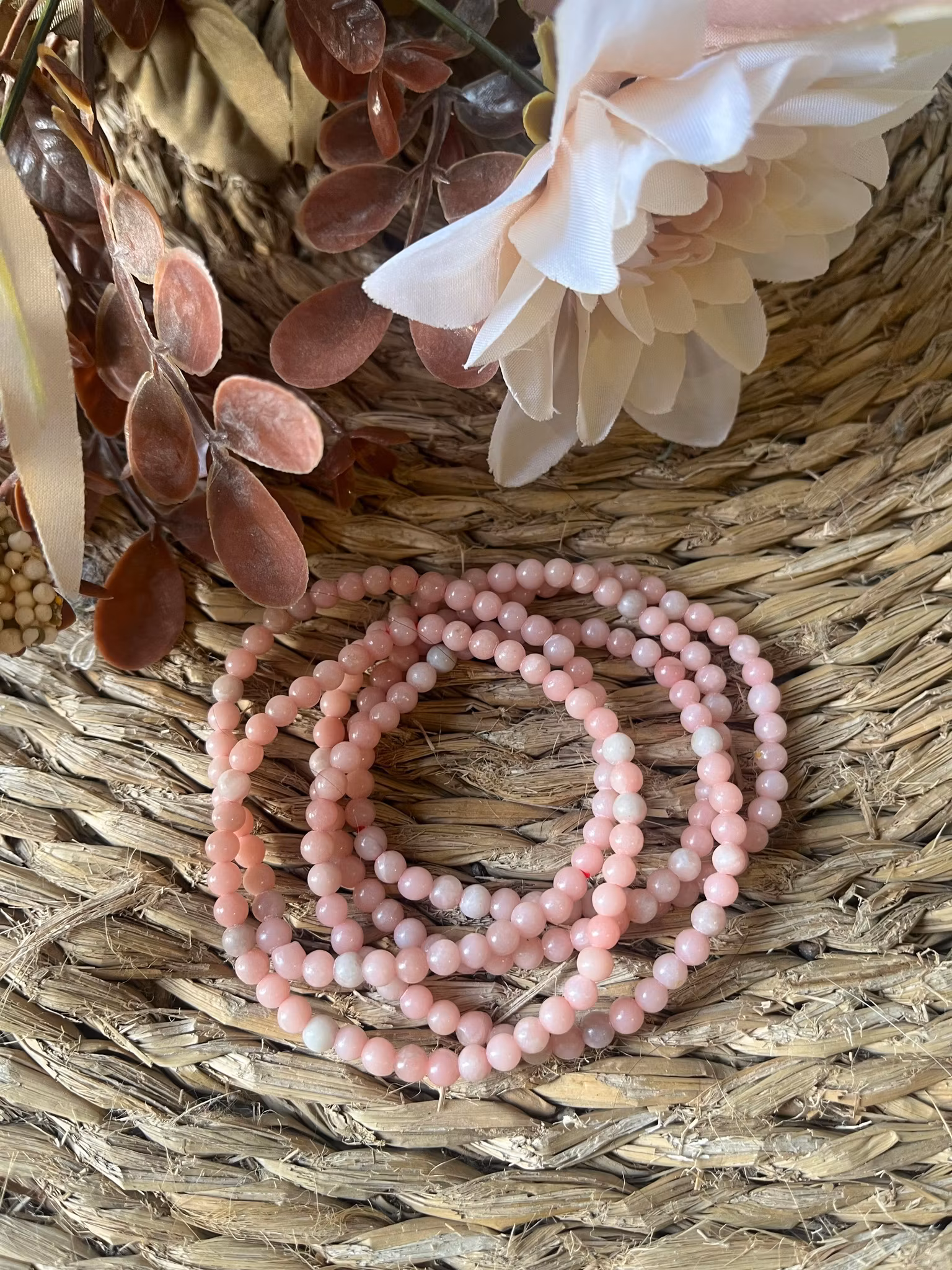 Rosa opal armband 4-5 mm