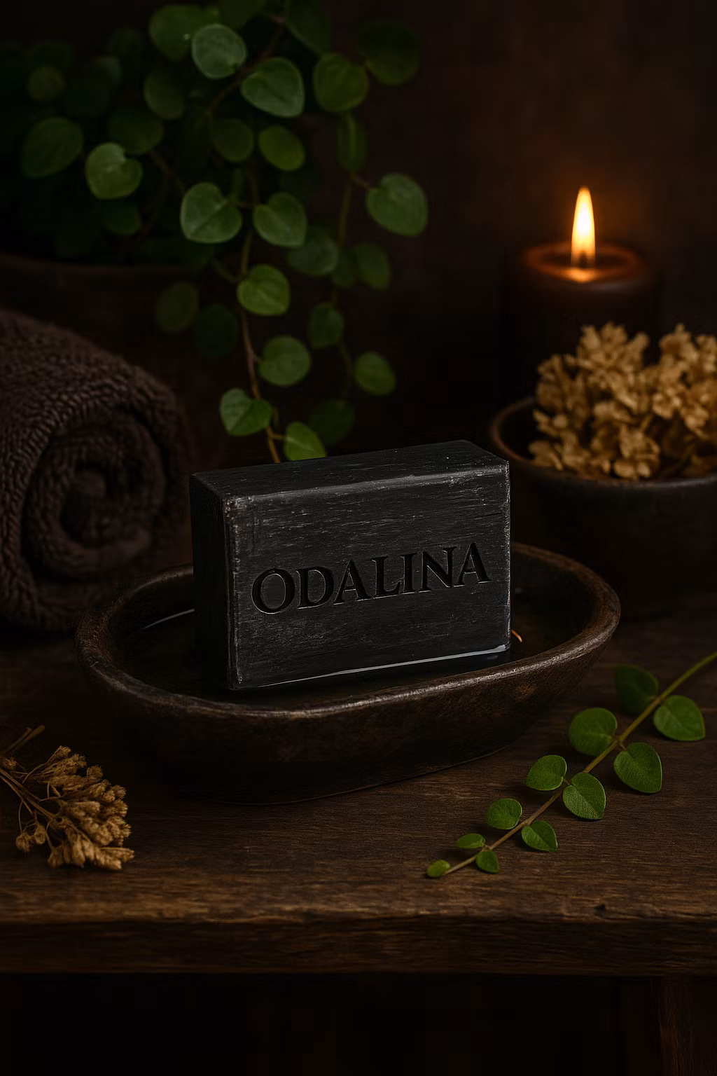 Odalina clay collection Obsidian Dawn – Bergamott & Sandelträ