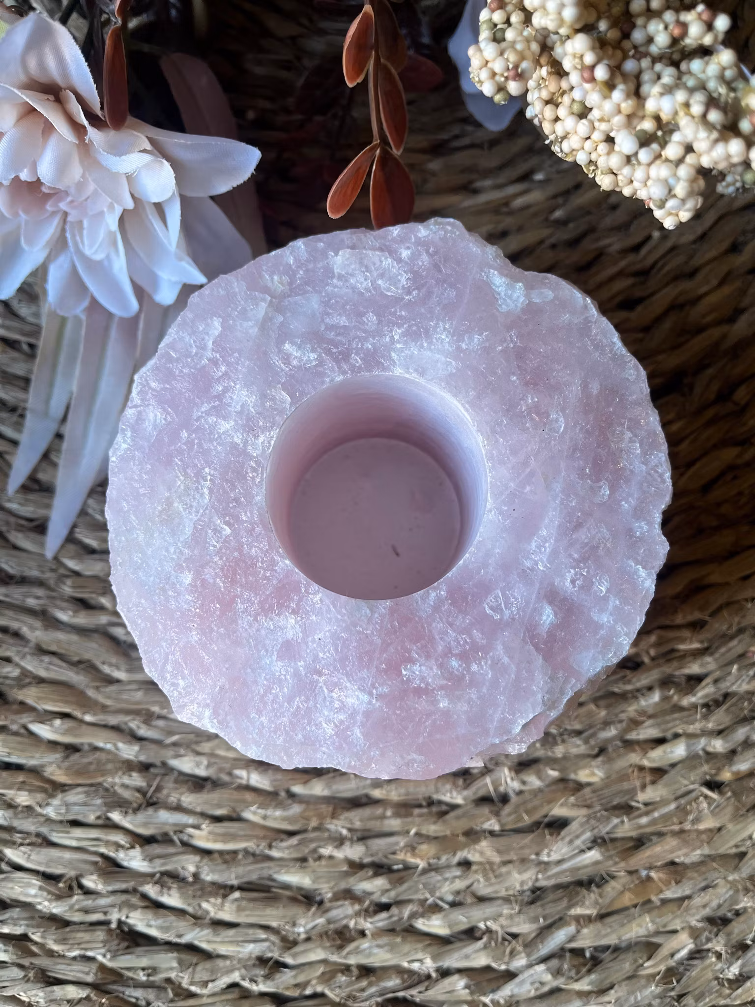 Ljuslykta rosenkvarts #1