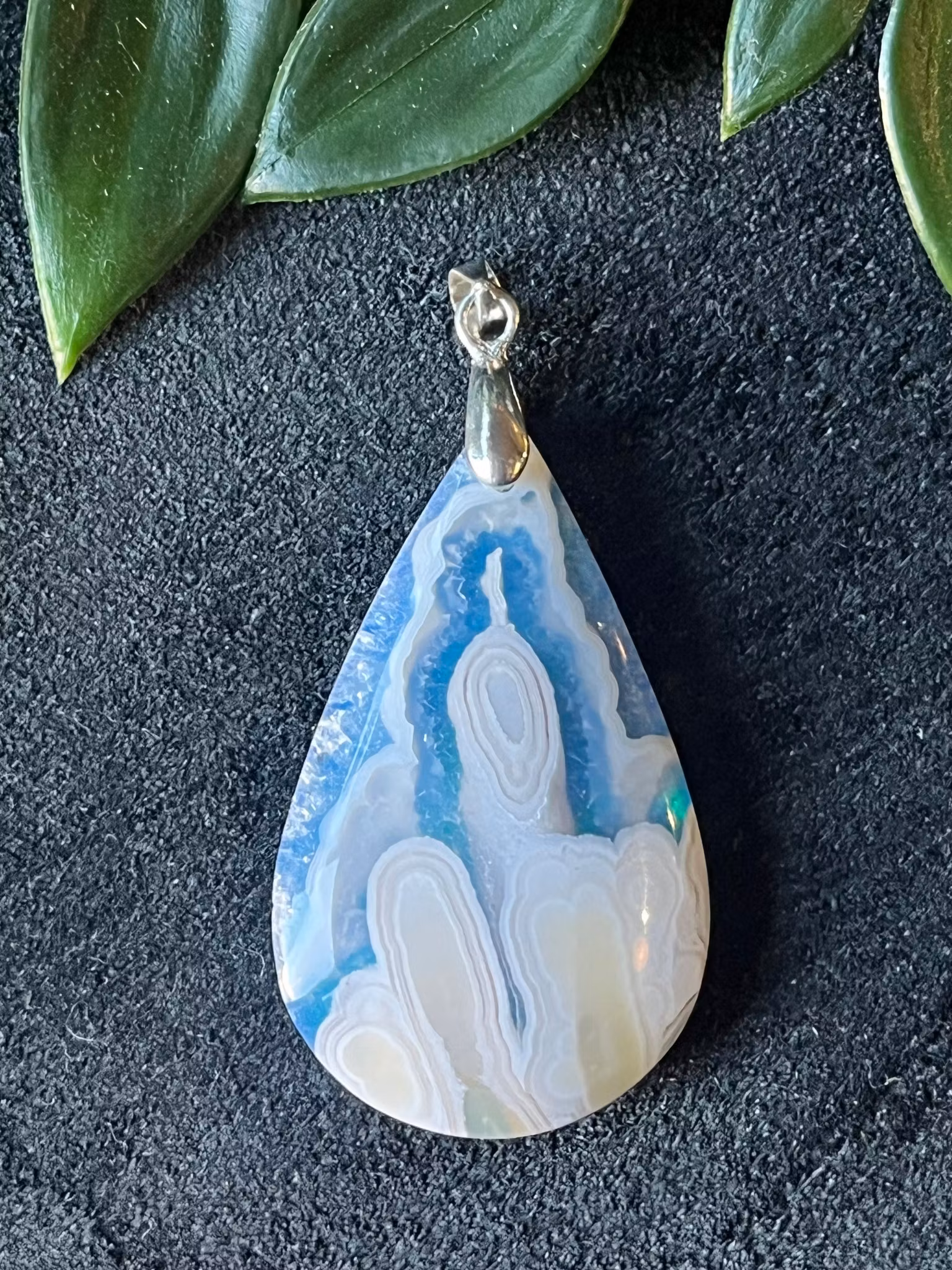 Aura Agat Hänge – Silverpläterat #8