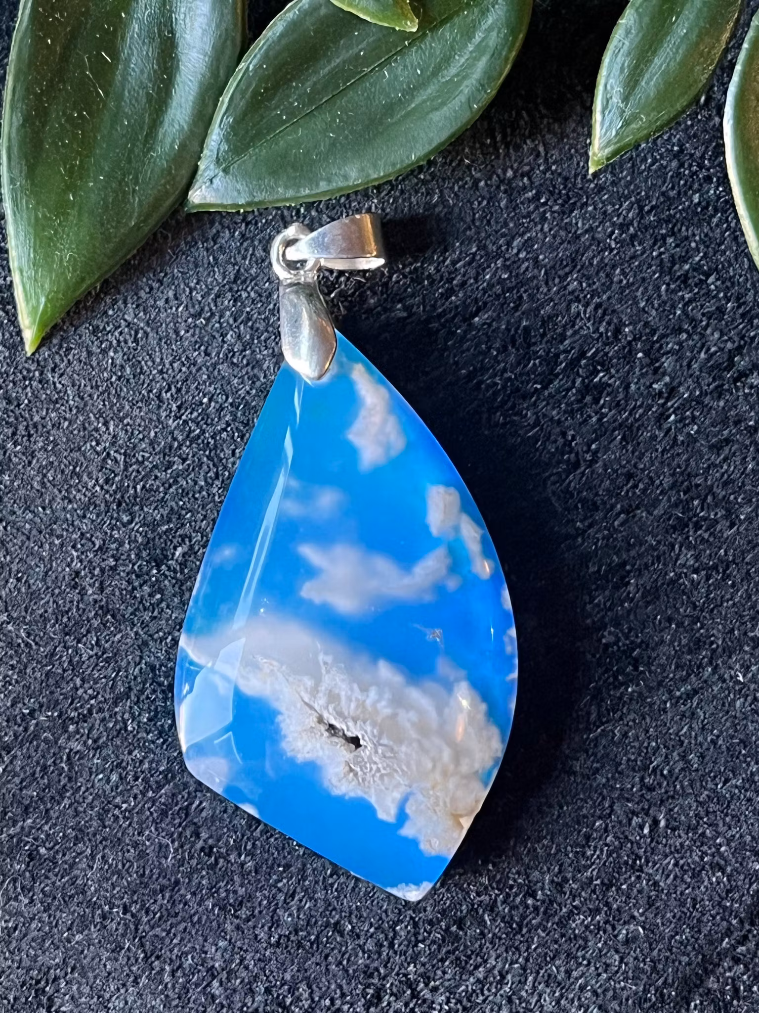 Aura Agat Hänge – Silverpläterat #6