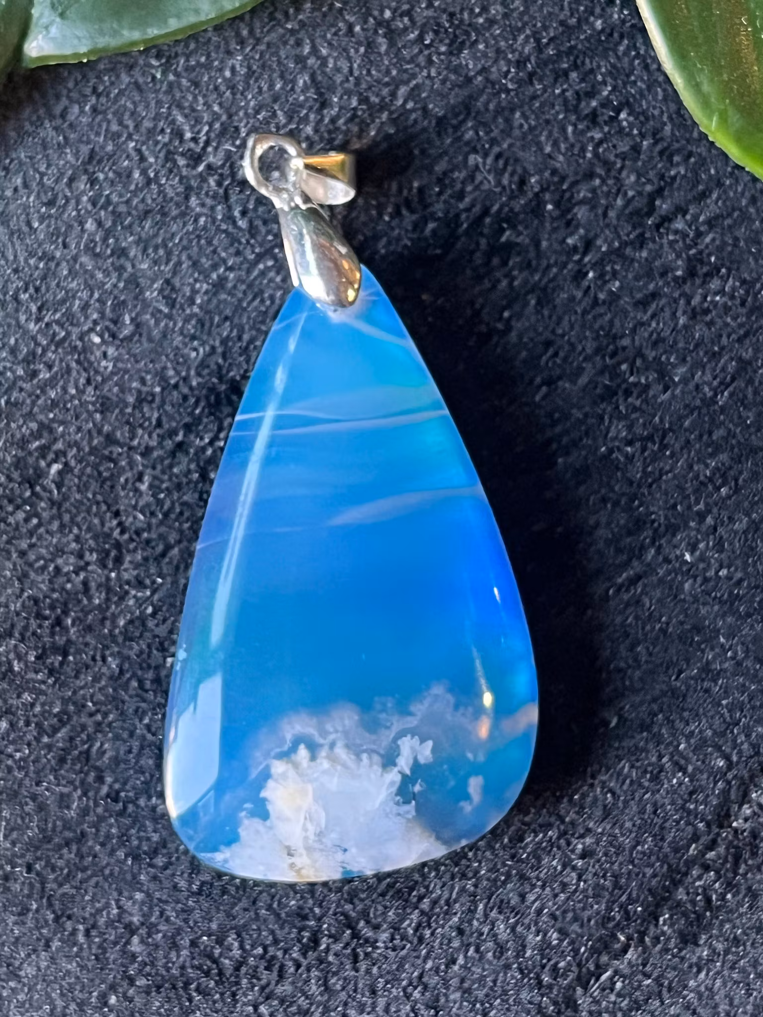 Aura Agat Hänge – Silverpläterat #3