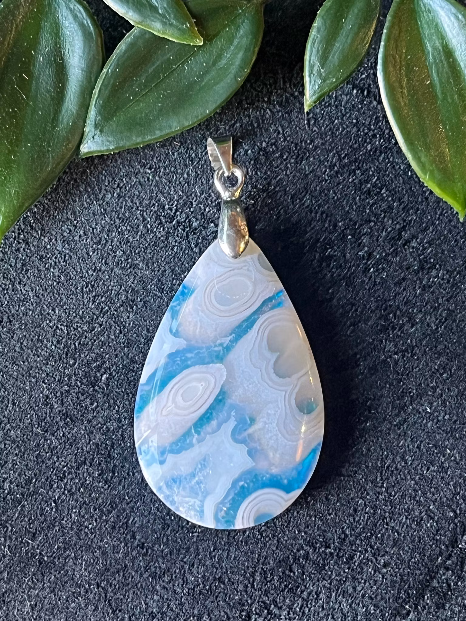 Aura Agat Hänge – Silverpläterat #1