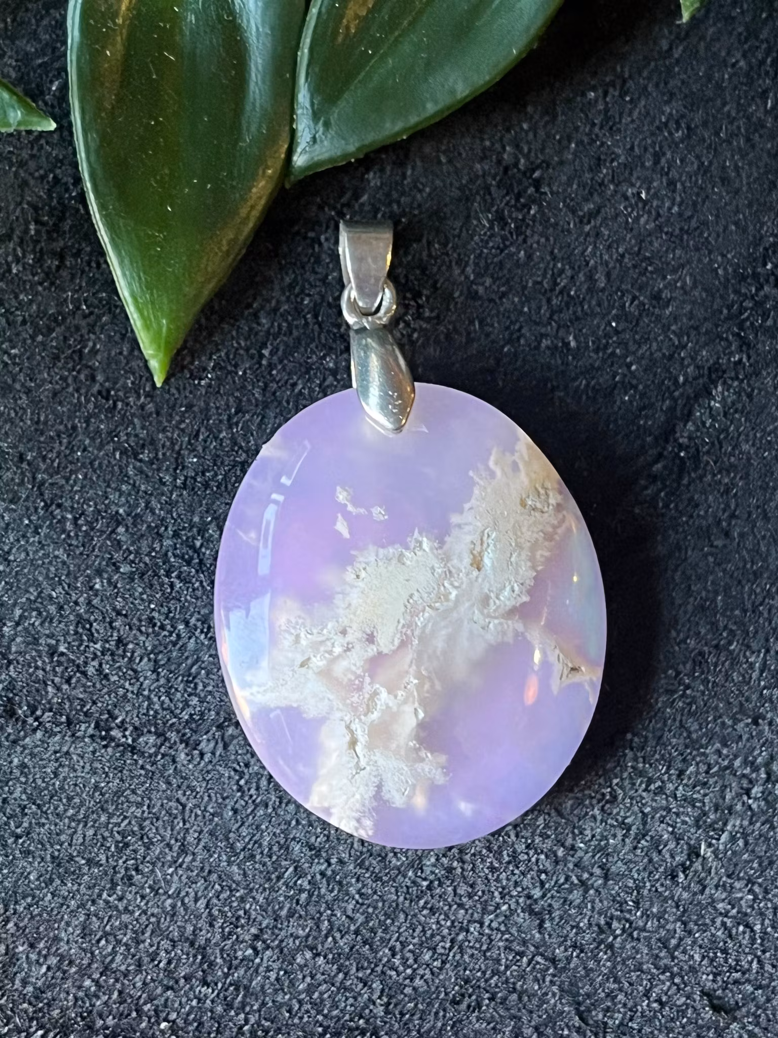 Aura Agat Hänge – Silverpläterat #1