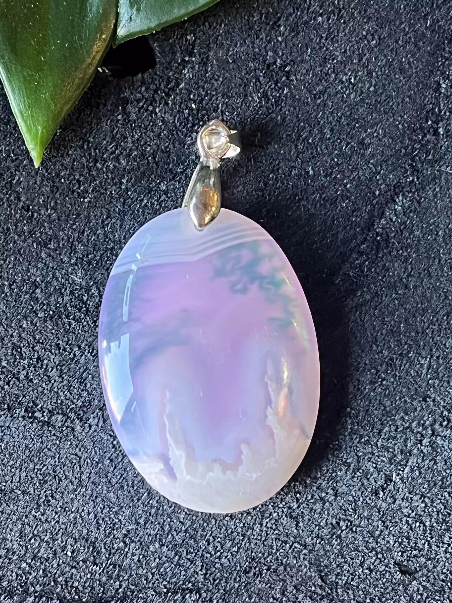 Aura Agat Hänge – Silverpläterat #2