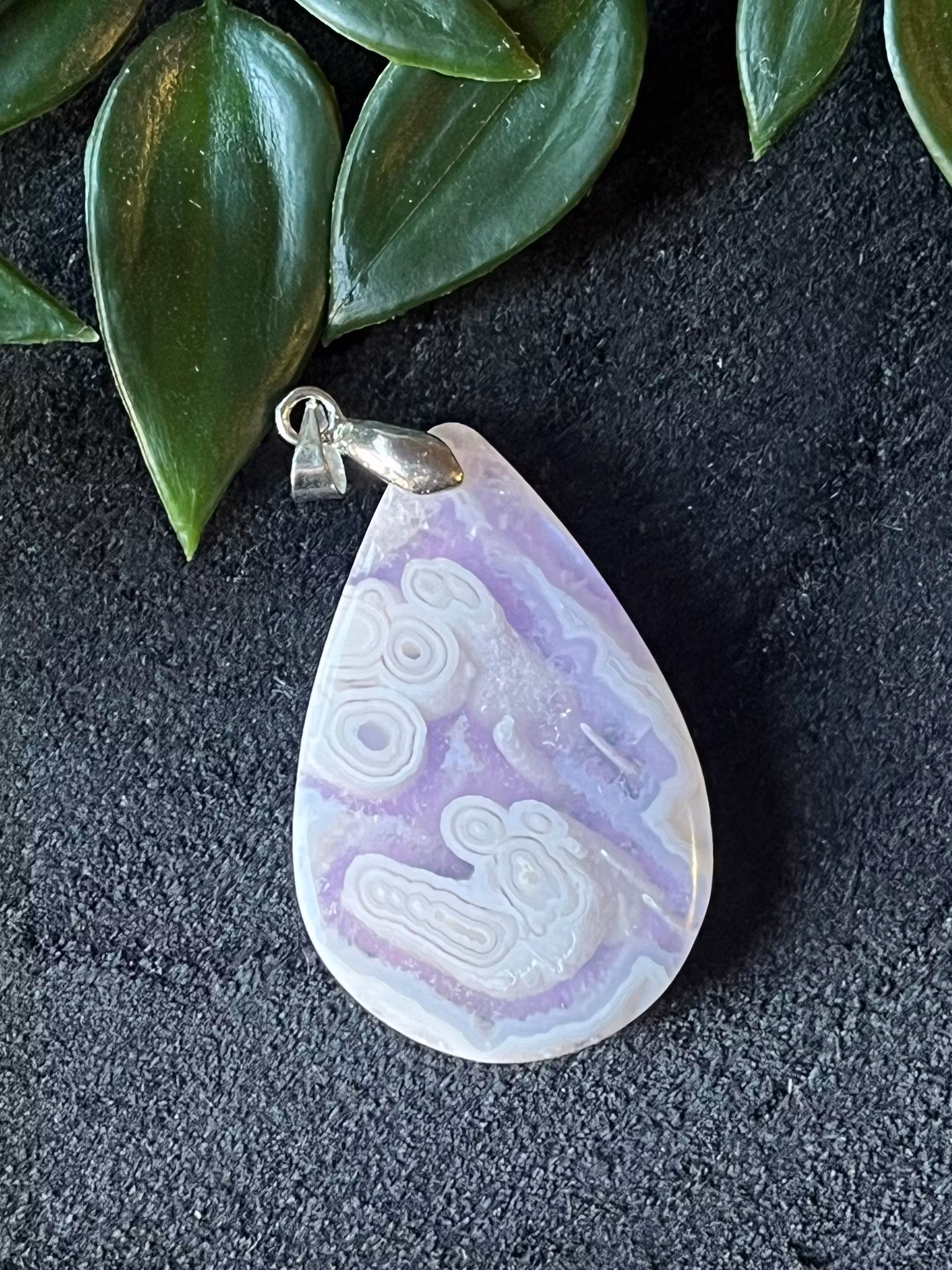 Aura Agat Hänge – Silverpläterat #5