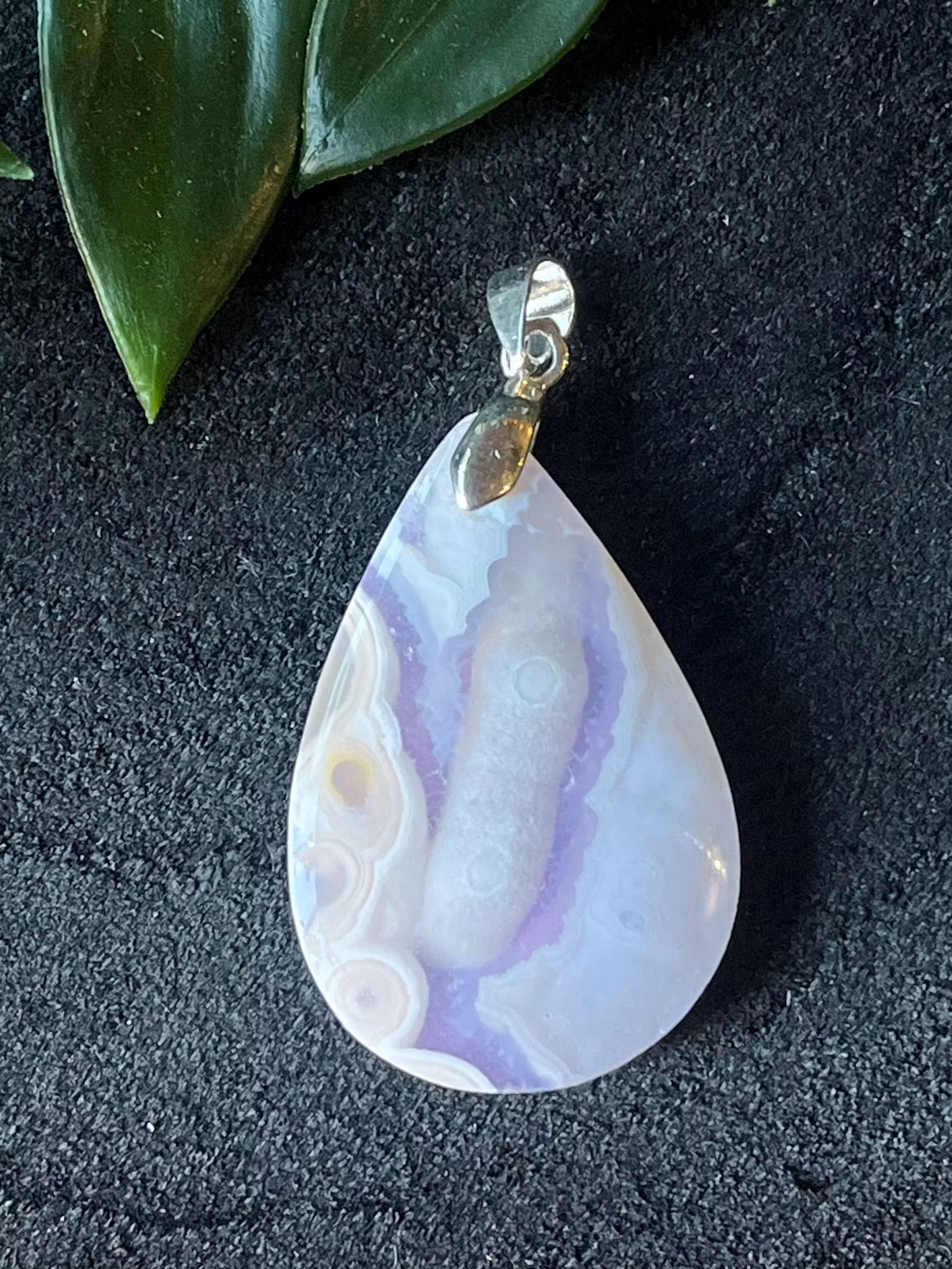 Aura Agat Hänge – Silverpläterat #6