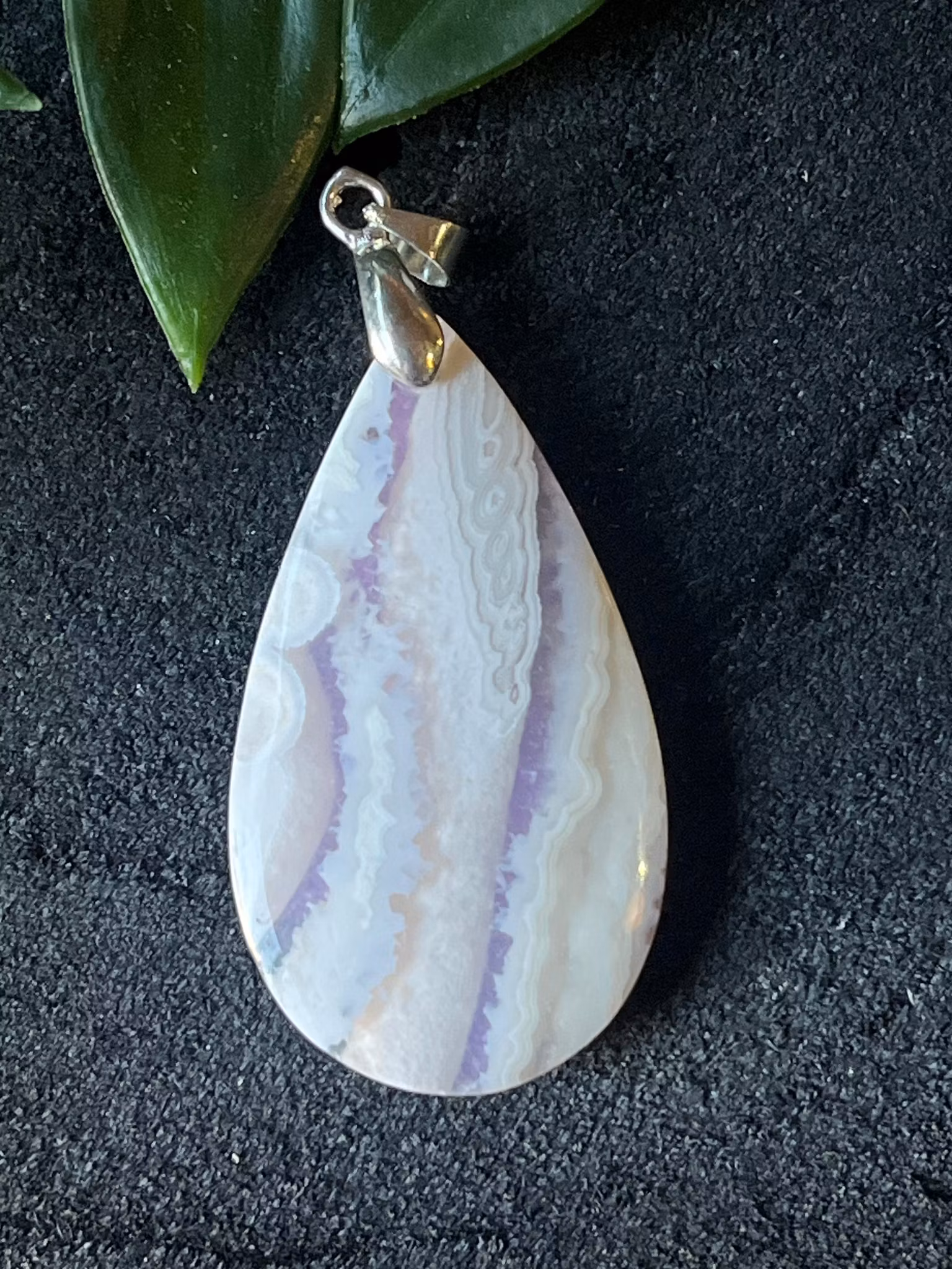 Aura Agat Hänge – Silverpläterat #8