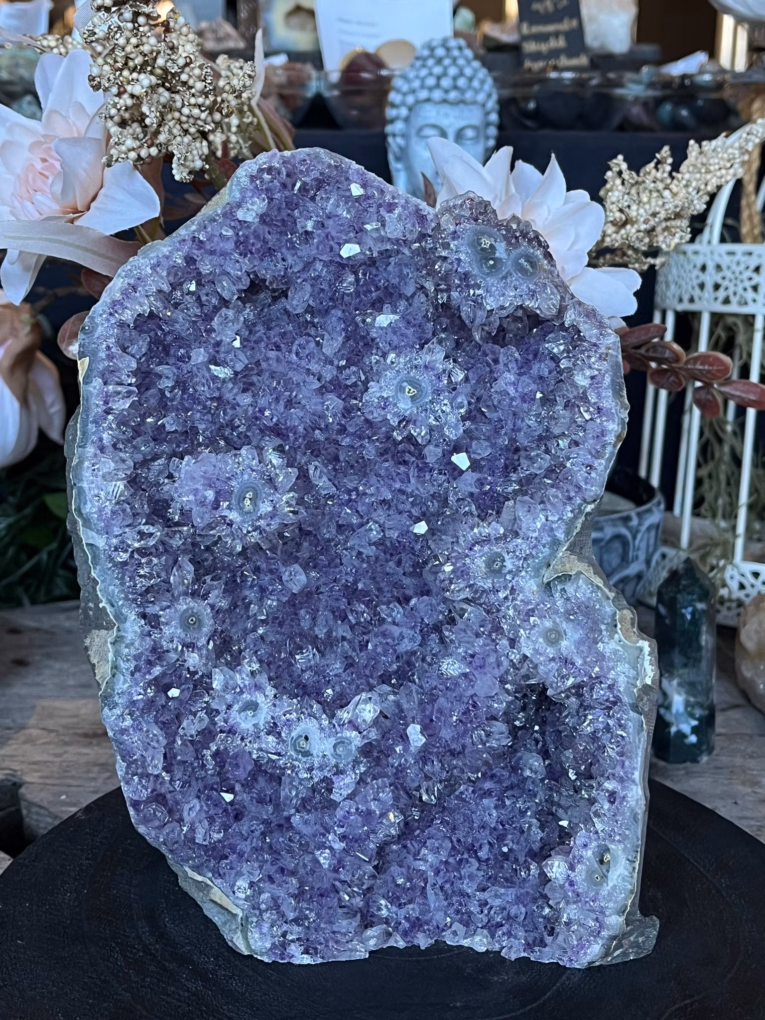 Ametist stående kluster