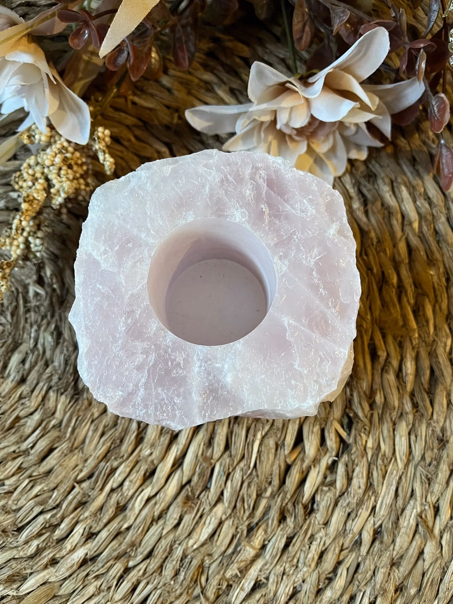 Ljuslykta rosenkvarts #3