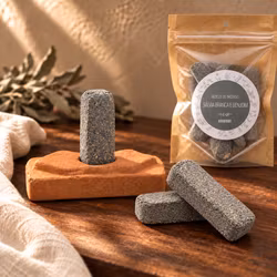 Rökelseblock Vit Salvia & Patchouli med keramisk rökelsehållare