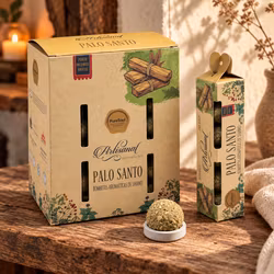 Pure Soul Rökelsebollar – Palo Santo, 5 st med hållare