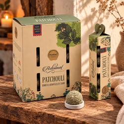 Pure Soul Rökelsebollar – Patchouli, 5 st med hållare