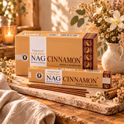 Vijayshree Golden Nag Cinnamon – Kanelrökelse, 15 g