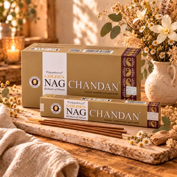 Vijayshree Golden Nag Chandan – Sandelträrökelse, 15 g