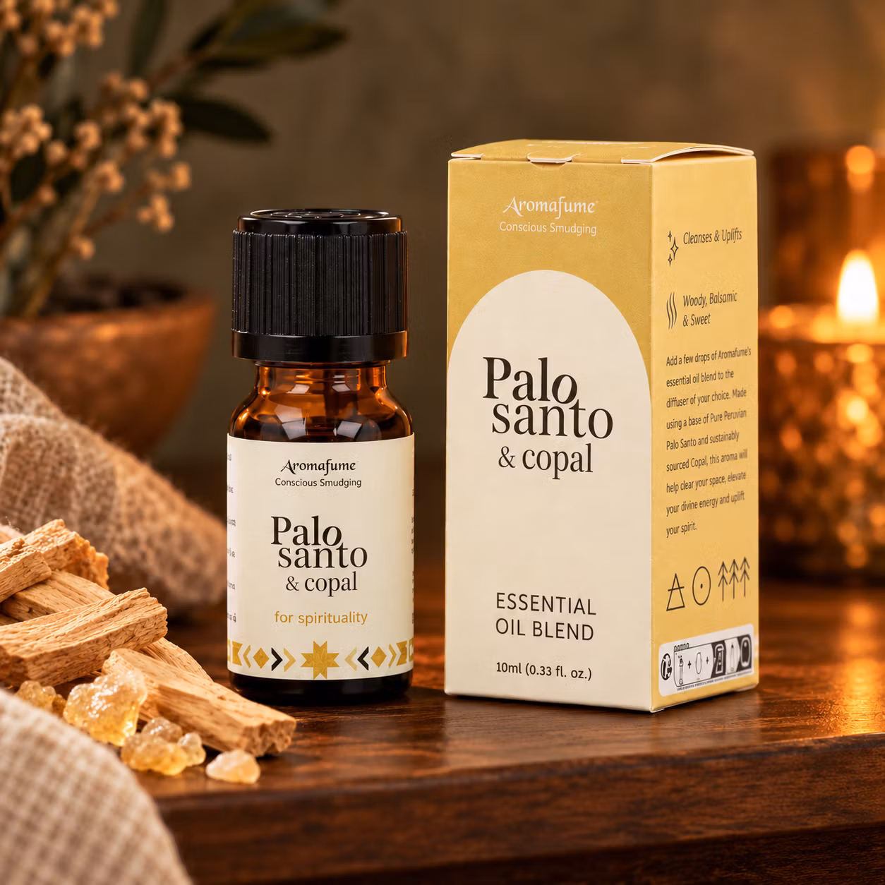 Aromafume – Eterisk oljeblandning Palo Santo & Copal, 10 ml