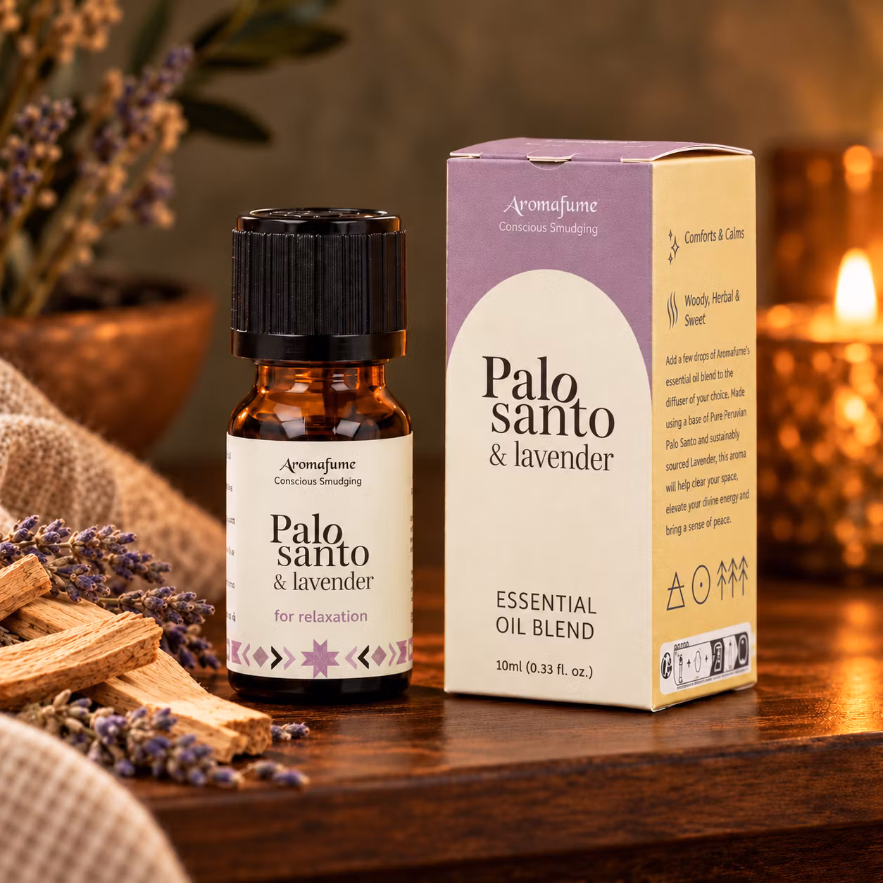 Aromafume – Eterisk oljeblandning Palo Santo & Lavendel, 10 ml