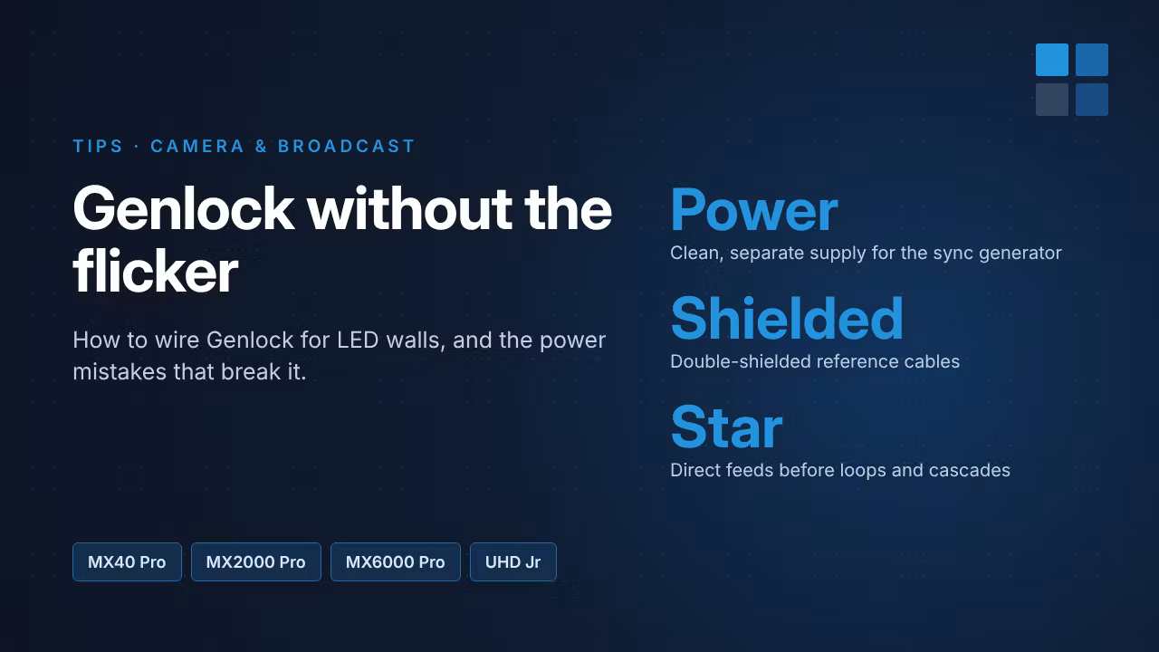 Genlock for LED Walls: How to Avoid Flicker and Lost Sync