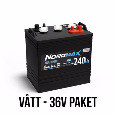 Golfbil Batteripaket - Nordmax 36V - Våta